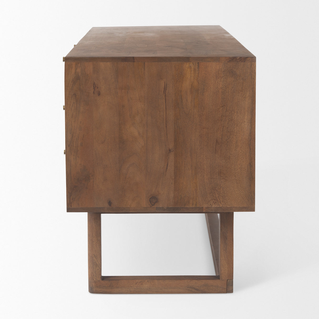Grier 60" Medium Brown Solid Wood W/ Cane Office Desk from Mercana - Luna Furniture