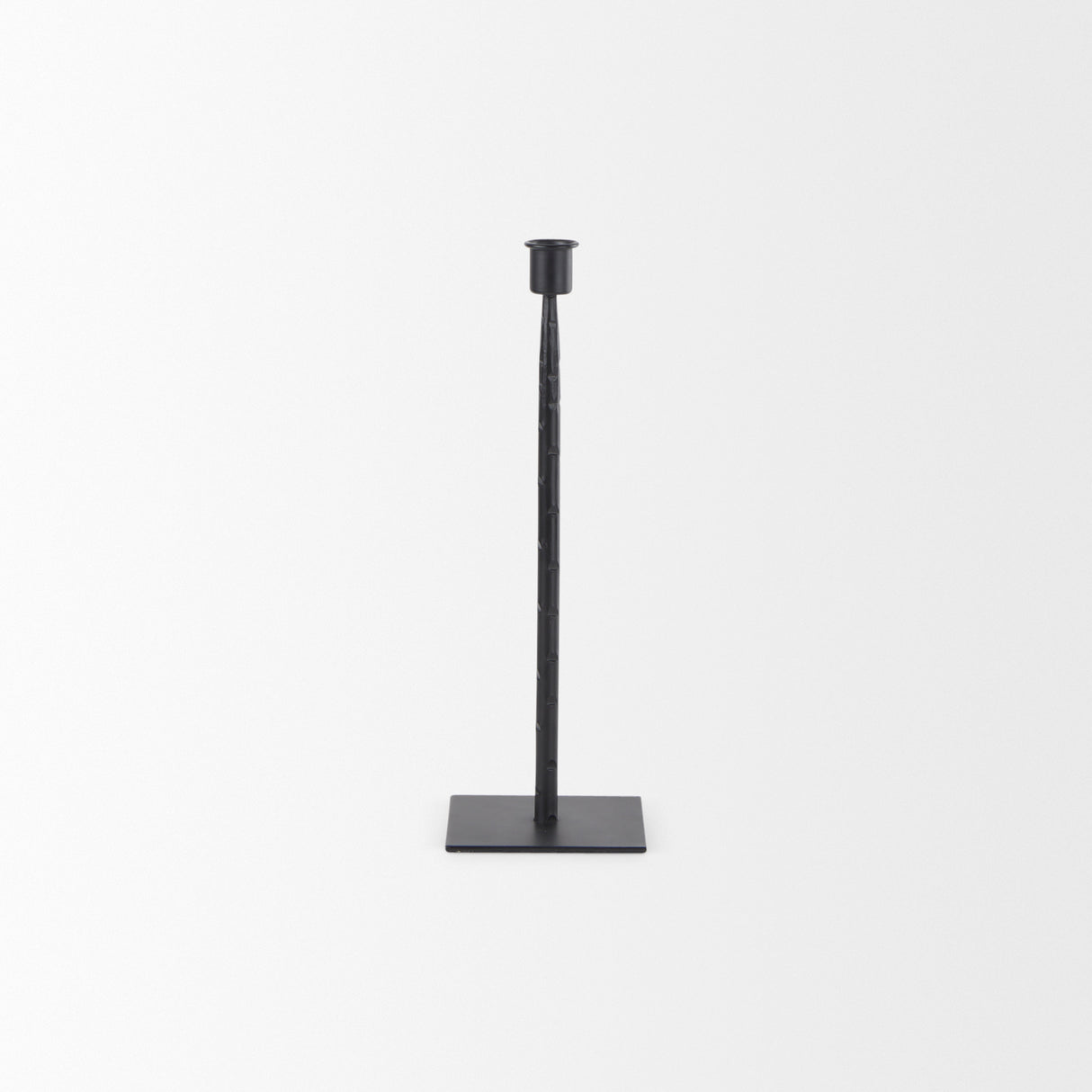 Porter 4.5L x 4.5W x 12.0H Small Black Iron Candle Holder from Mercana - Luna Furniture