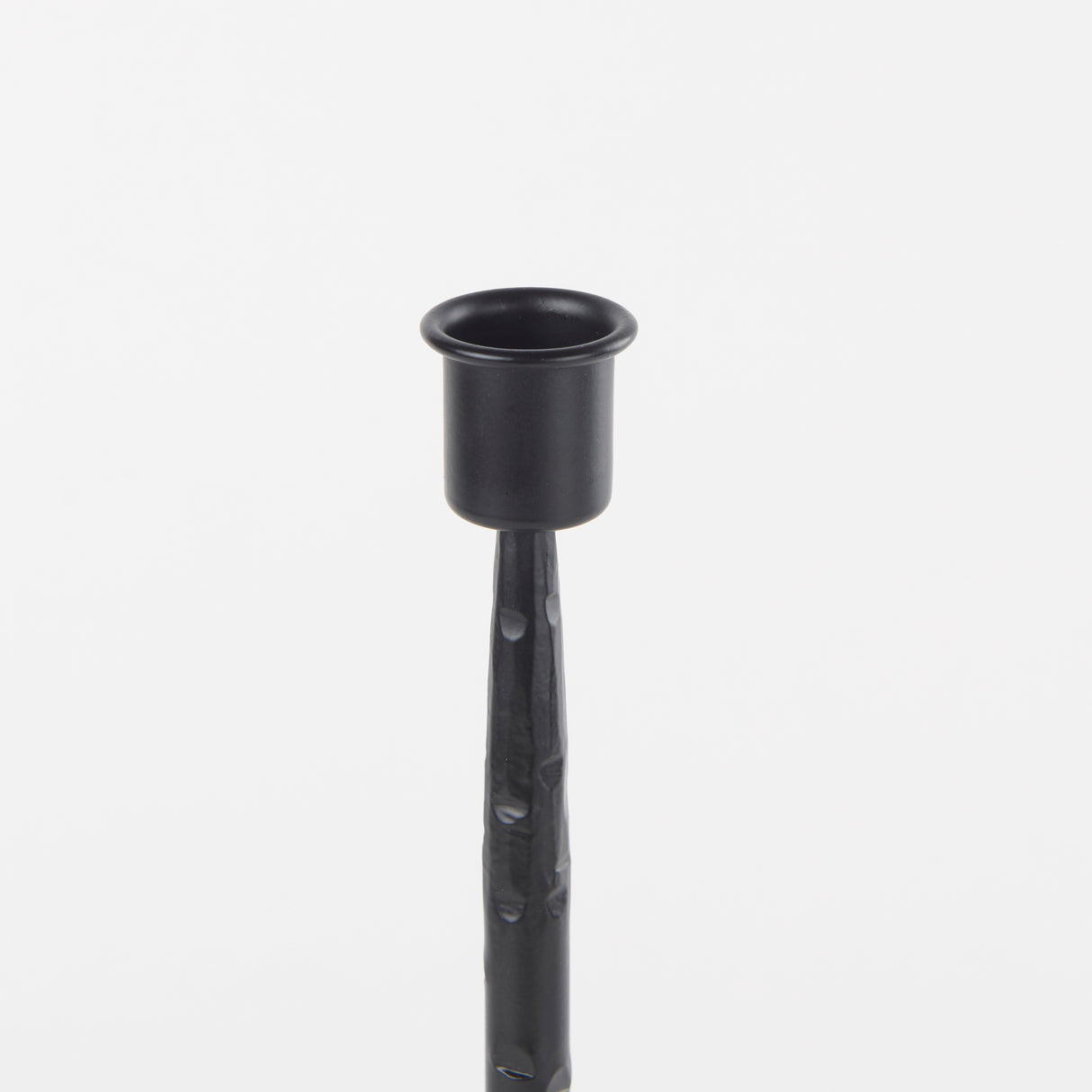 Porter 4.5L x 4.5W x 12.0H Small Black Iron Candle Holder from Mercana - Luna Furniture