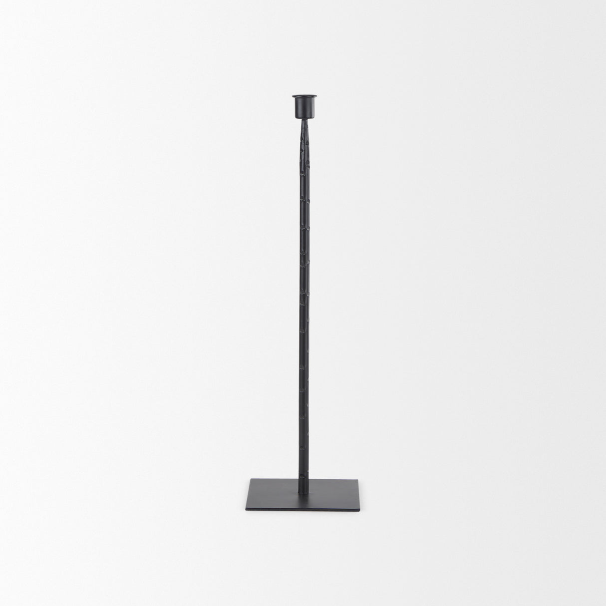 Porter 5.0L x 5.0W x 18.0H Medium Black Iron Candle Holder from Mercana - Luna Furniture