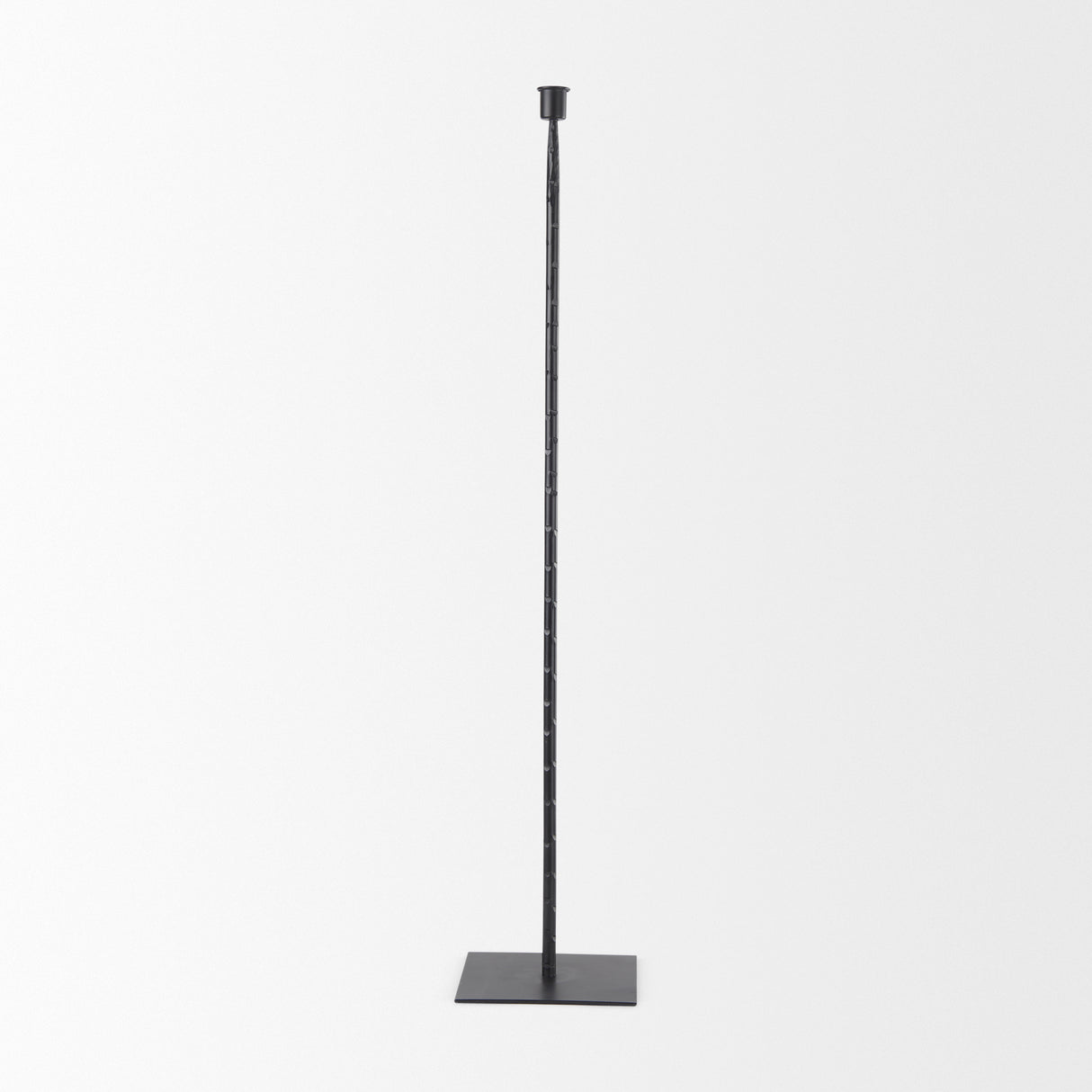 Porter 6.0L x 6.0W x 30.0H Large Black Iron Candle Holder from Mercana - Luna Furniture