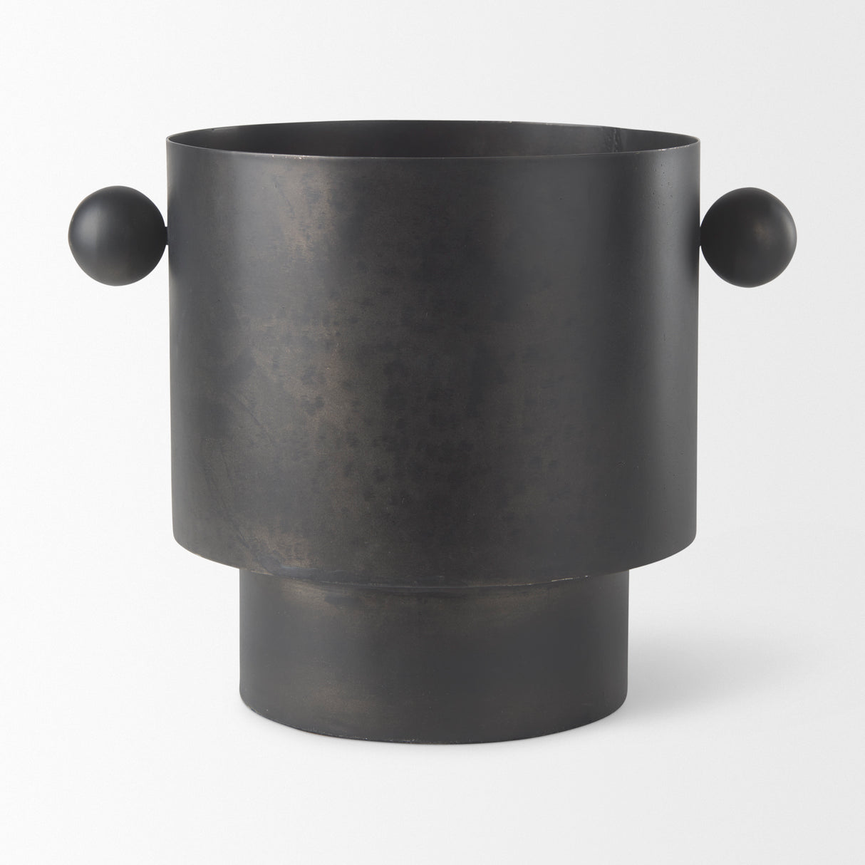 Juno 8.5H Large Black Iron Vase from Mercana - Luna Furniture
