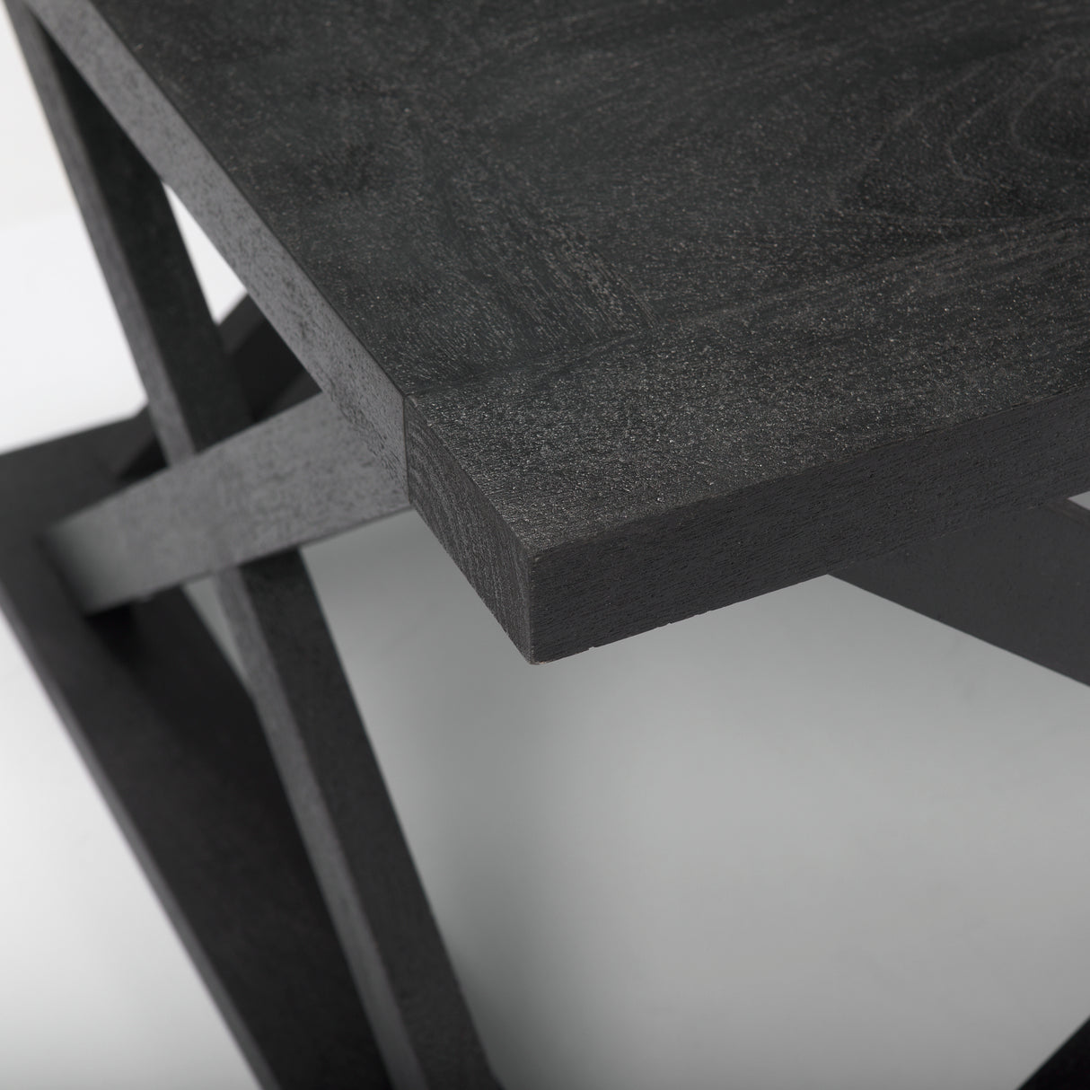 Forsey 48.0L x 28.0W x 17.5H Black Wood Rectangular Coffee Table from Mercana - Luna Furniture