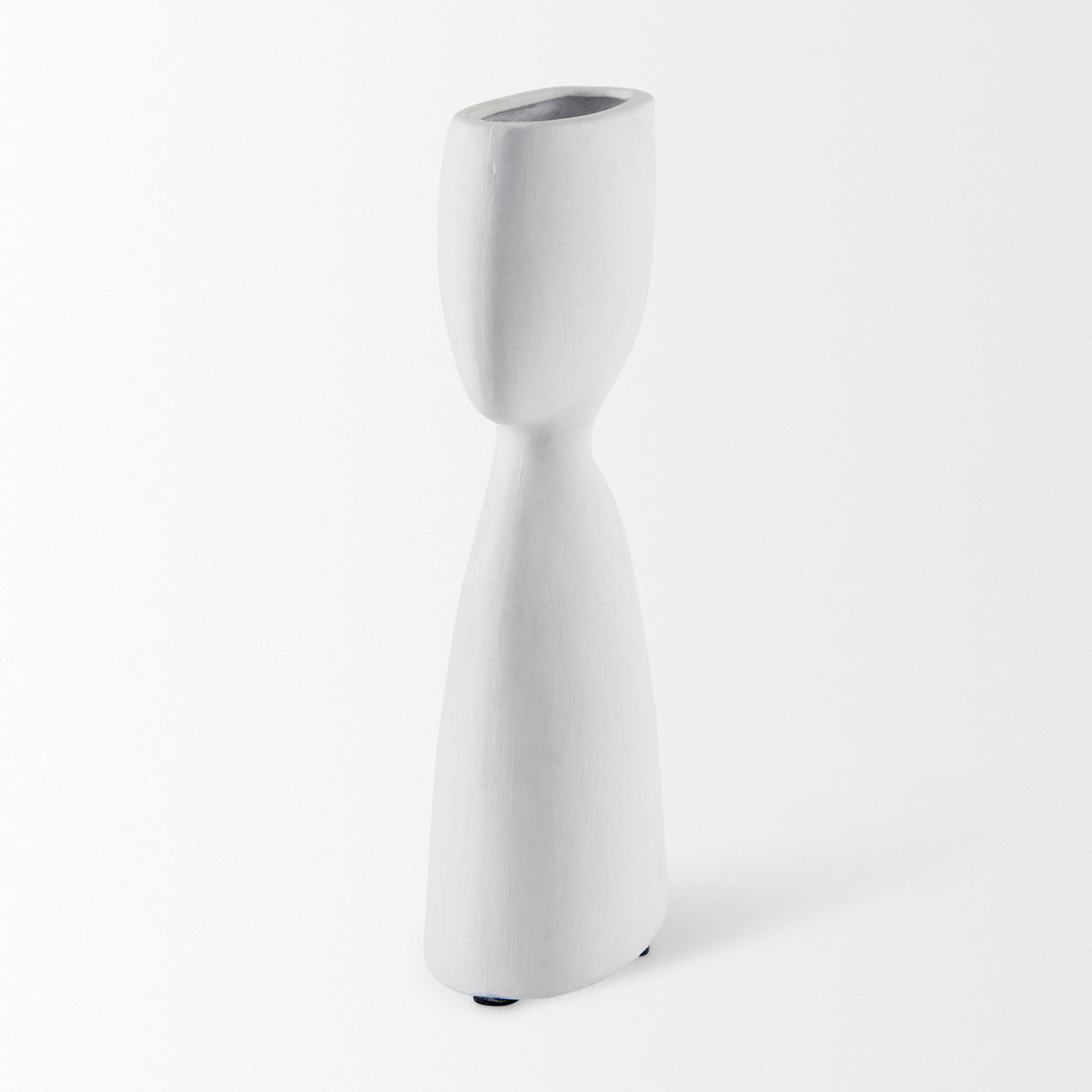 Tatum 11.6H Sculptural White Ceramic Vase from Mercana - Luna Furniture