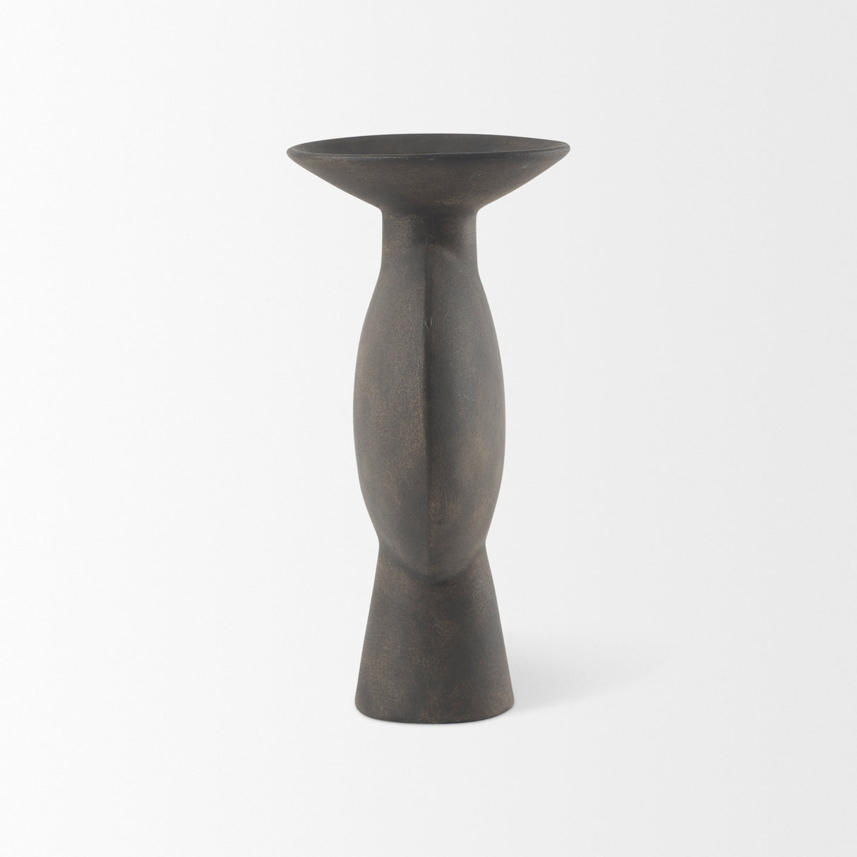 Kaz 6.7L x 5.5W x 11.2H Earthy Brown Ceramic Vase from Mercana - Luna Furniture