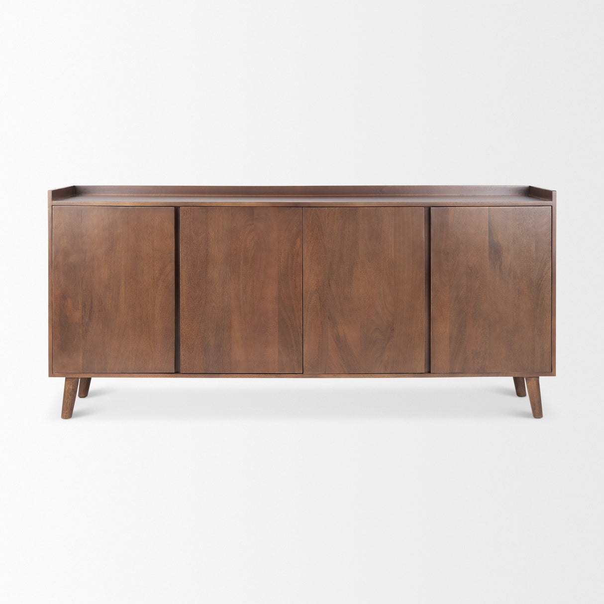 Lillie Medium Brown Wood 4 Door Tray Top Sideboard from Mercana - Luna Furniture