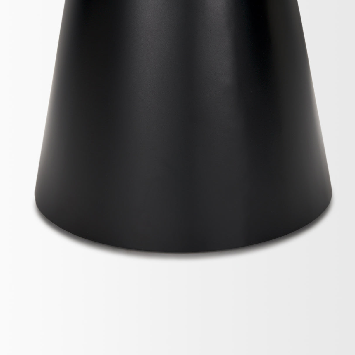 Mitchell 22.0L x 22.0W x 23.0H Black Metal Pedetal Base with Brown Wood Top Side Table from Mercana - Luna Furniture