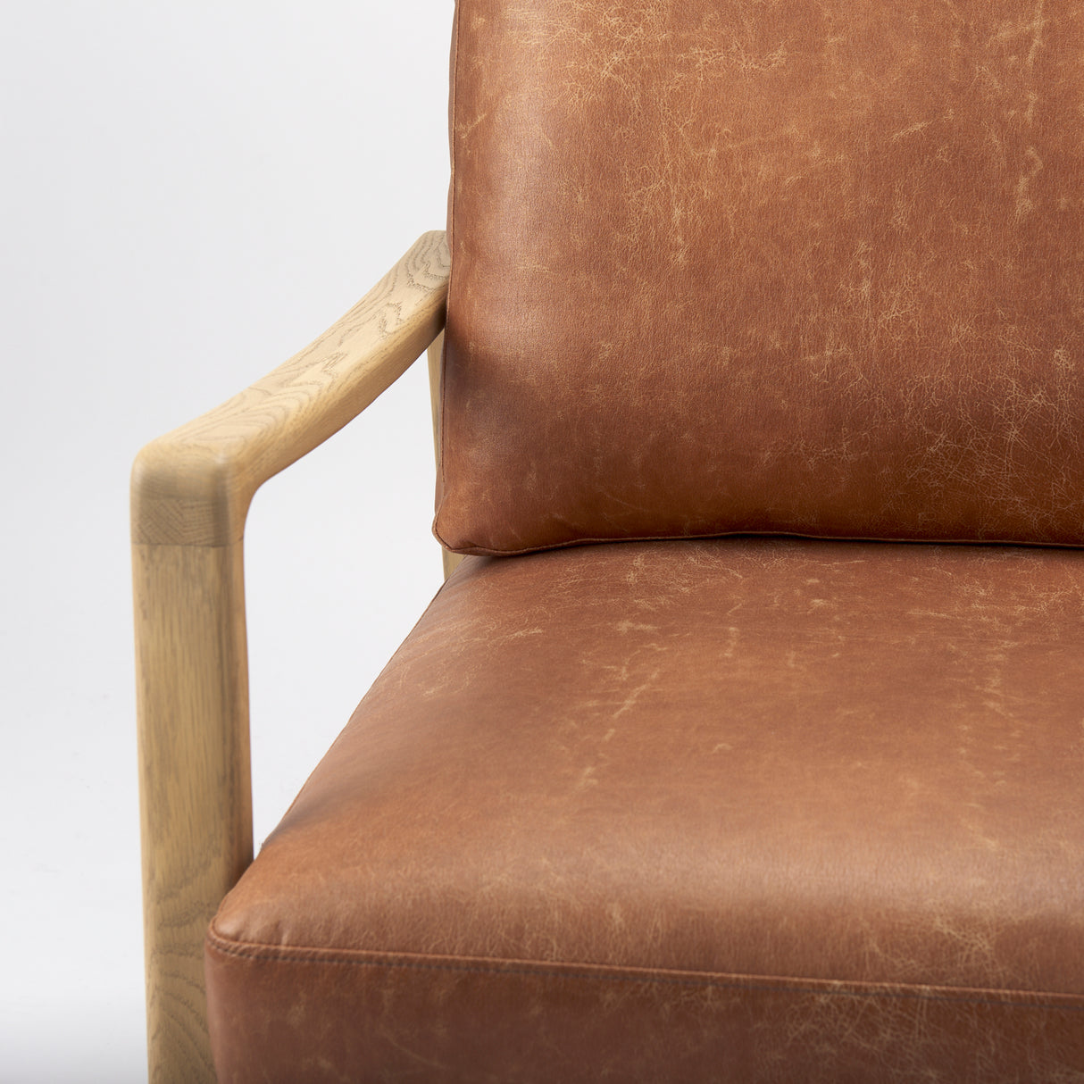 Raeleigh Tan Faux Leather Accent Chair from Mercana - Luna Furniture