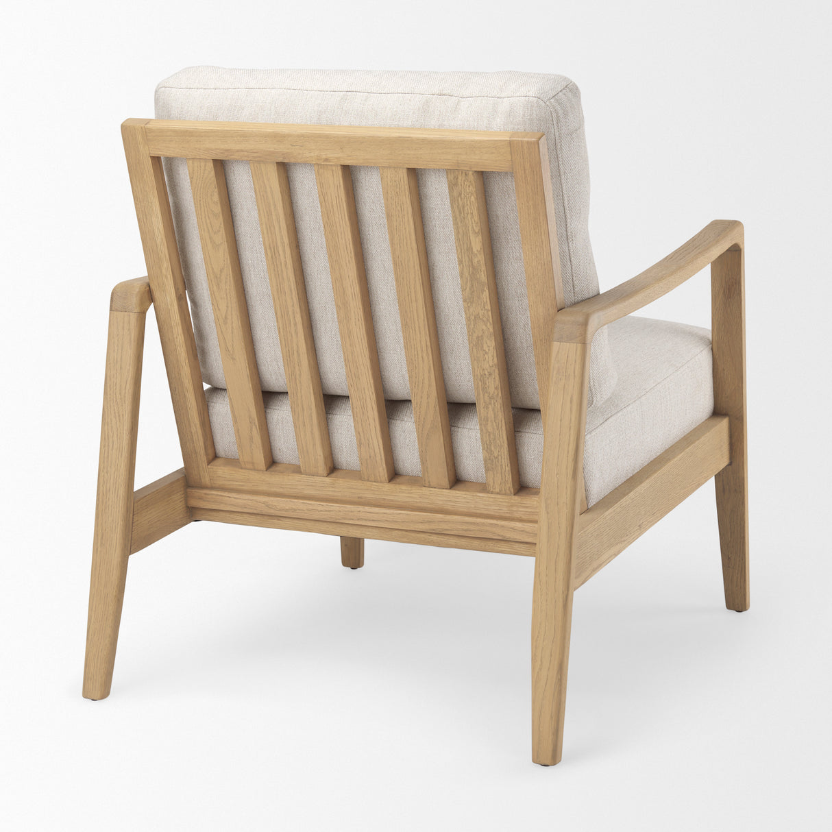 Raeleigh 28.0L x 34.1W x 34.4H Cream Fabric W/Light Brown Wood Accent Chair from Mercana - Luna Furniture