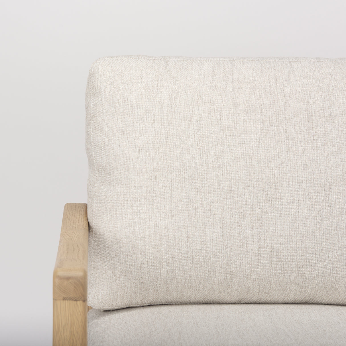 Raeleigh 28.0L x 34.1W x 34.4H Cream Fabric W/Light Brown Wood Accent Chair from Mercana - Luna Furniture