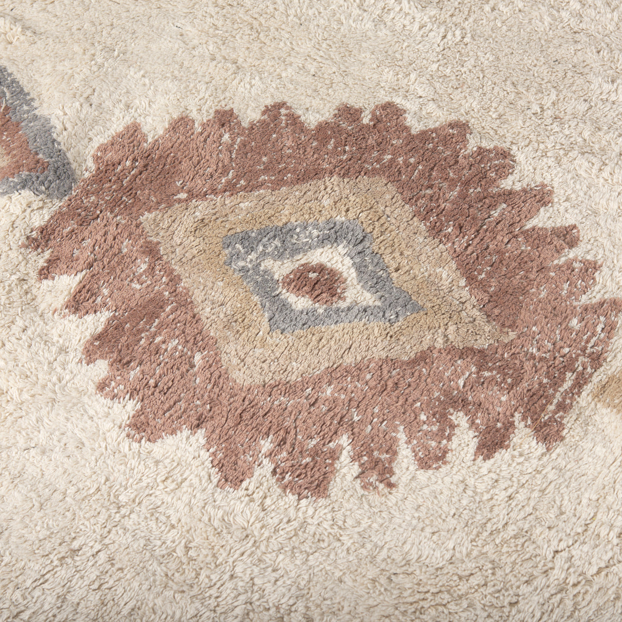 Carla 5x8 Earthy Neutrals Patterned Cotton Area Rug from Mercana - Luna Furniture