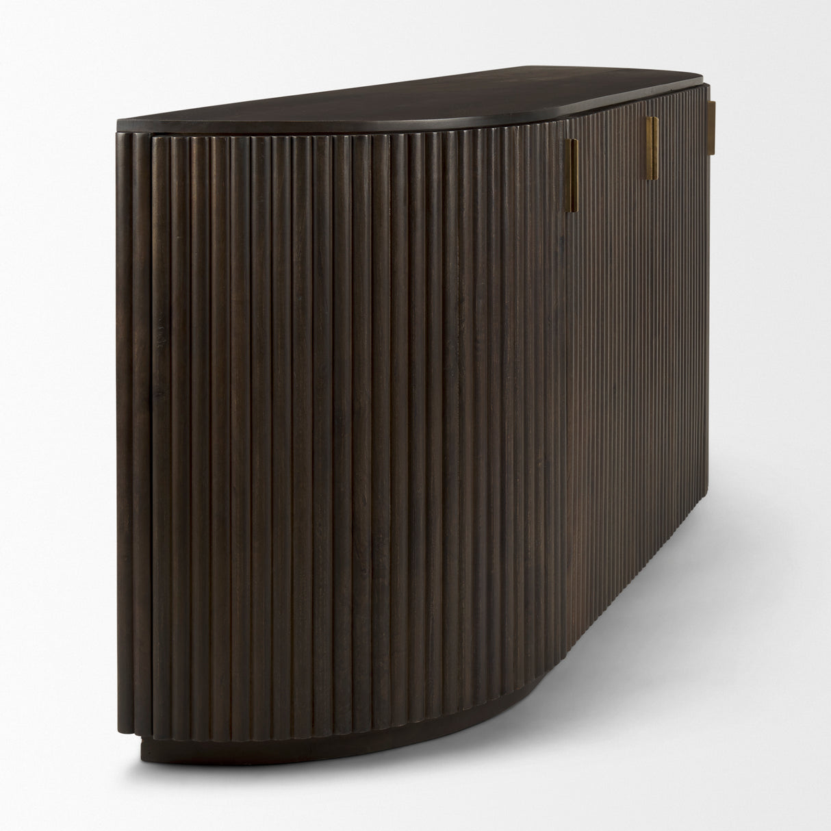 Terra 72L x 18W x 32H Dark Brown Wood Fluted Sideboard from Mercana - Luna Furniture