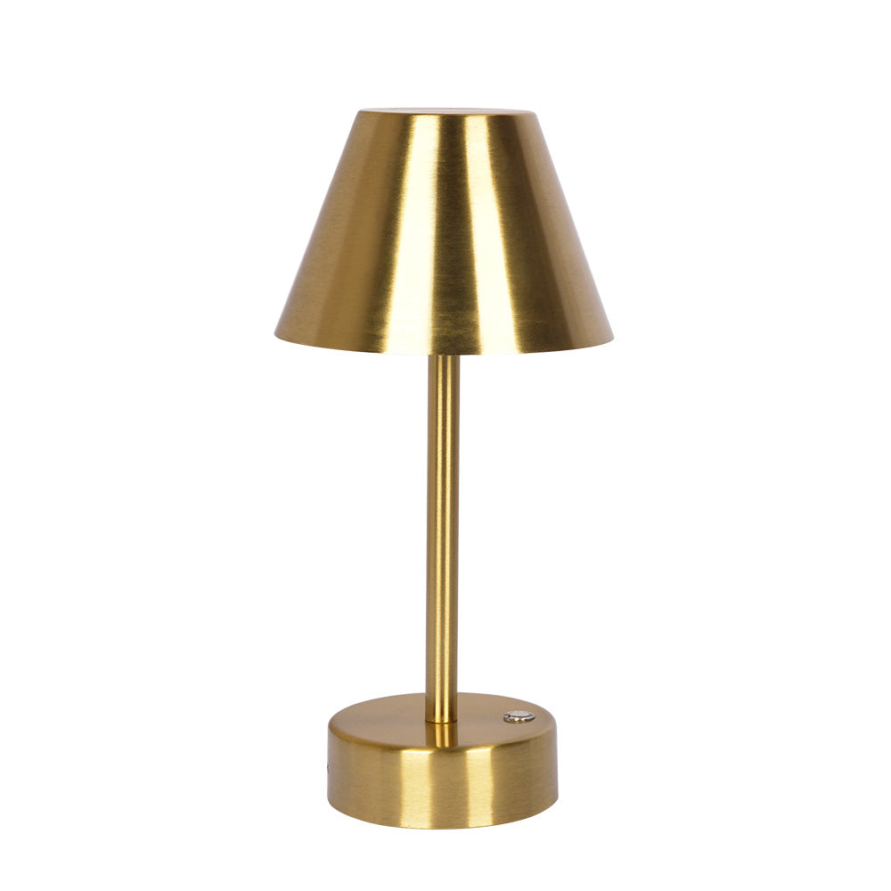 Elegance Plated Brass Rechargeable LED Table Lamp from Ashcroft Furniture - Luna Furniture