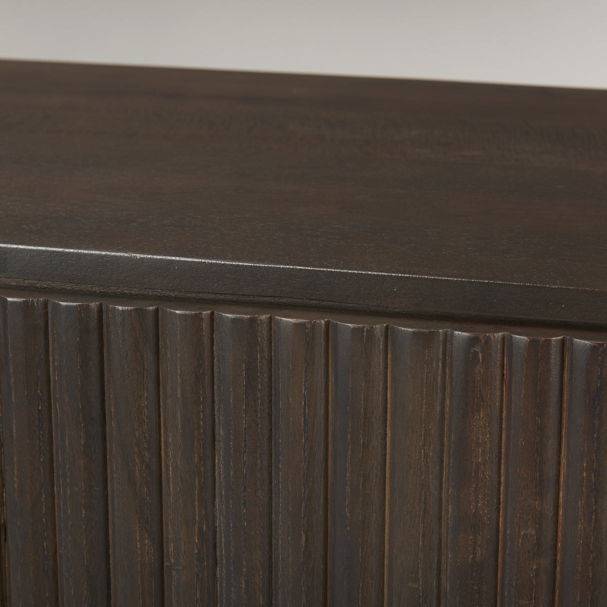 Terra 72L x 18W x 32H Dark Brown Wood Fluted Sideboard from Mercana - Luna Furniture