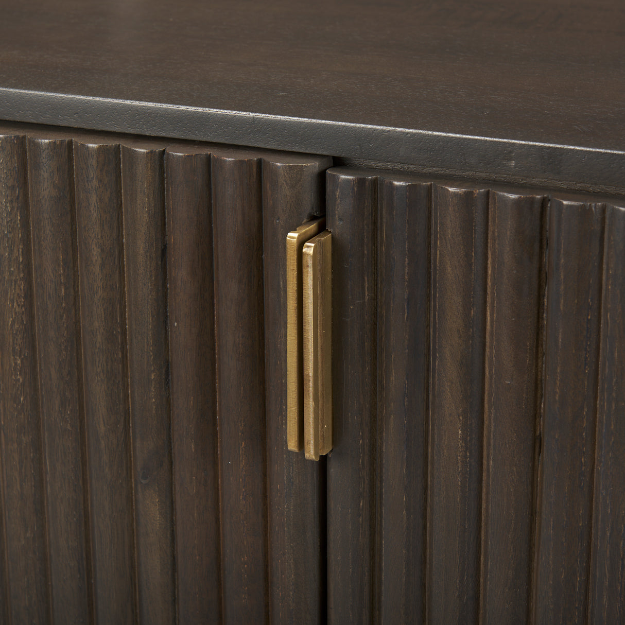 Terra 72L x 18W x 32H Dark Brown Wood Fluted Sideboard from Mercana - Luna Furniture