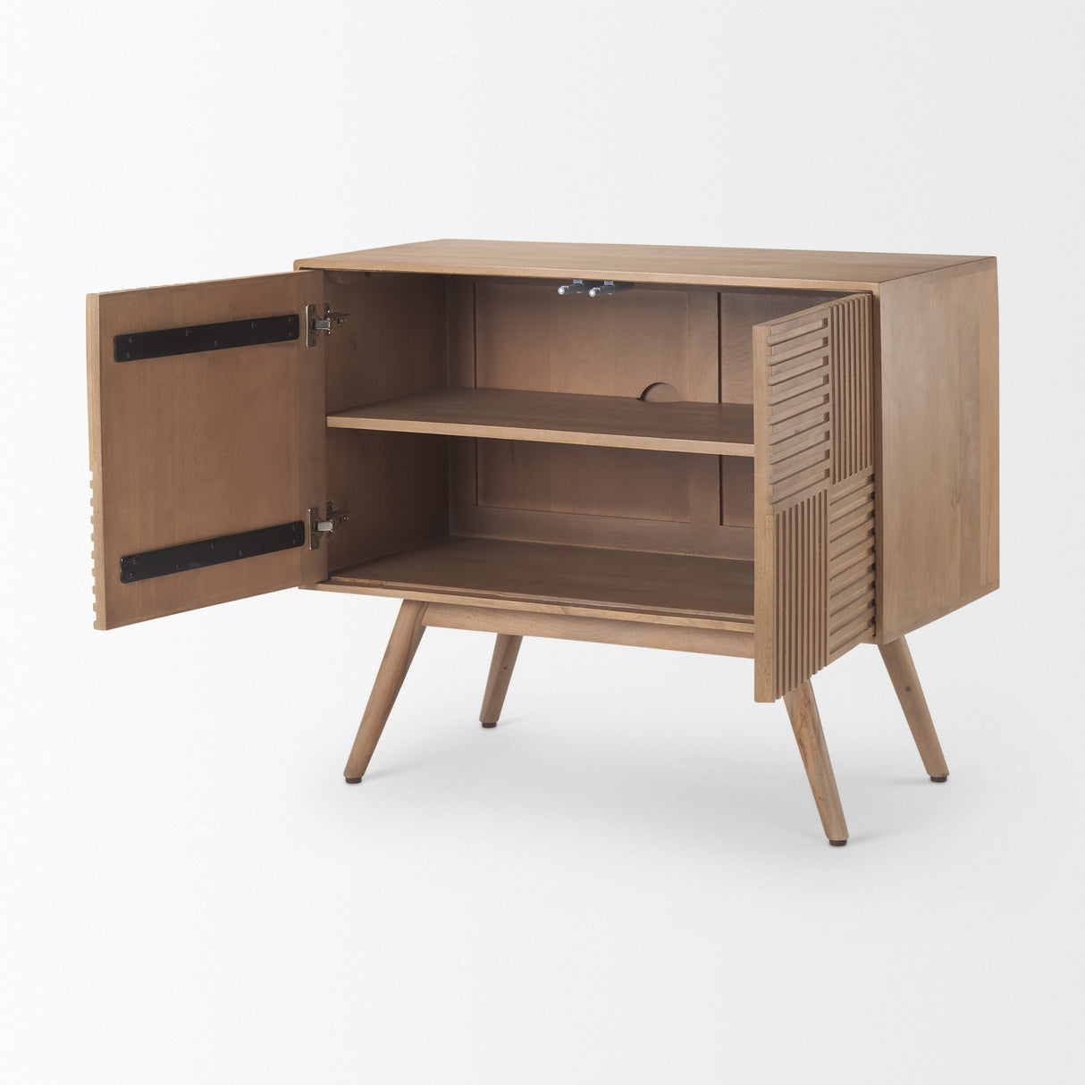 Sable 37.0L x 17.0W x 30.5H Light Brown Wood Accent Cabinet from Mercana - Luna Furniture