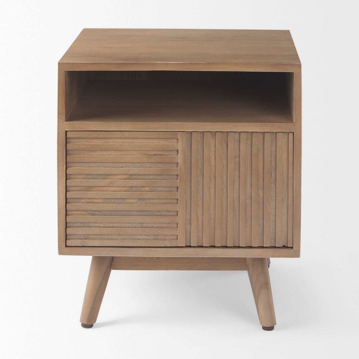 Sable 19.0L x 19.0W x 21.5H Light Brown Wood Side Table from Mercana - Luna Furniture