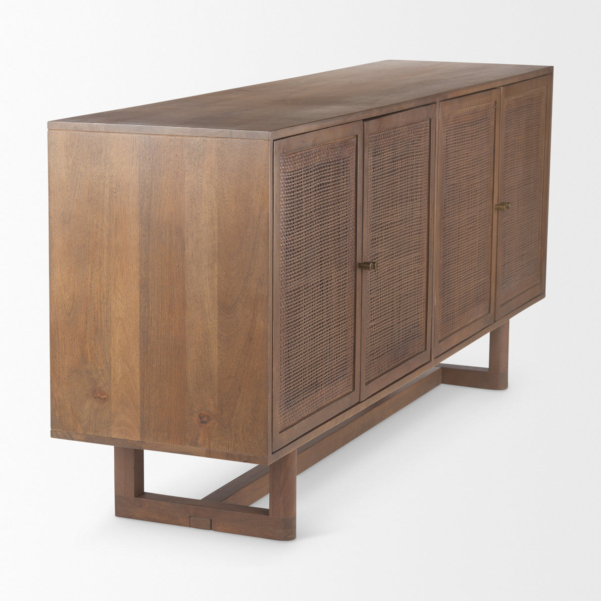 Grier Medium Brown Solid Wood W/Cane Sideboard from Mercana - Luna Furniture