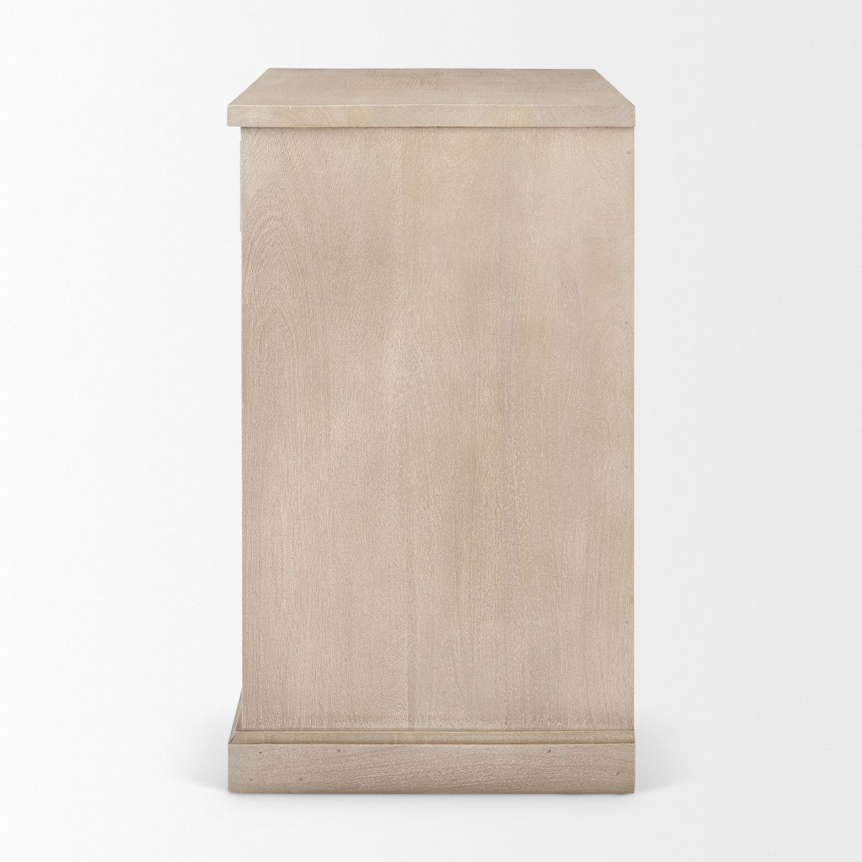 Braxton 33.5L x 18.5W x 31.5H Beige Wood W/Black Accents 2 Door Accent Cabinet from Mercana - Luna Furniture