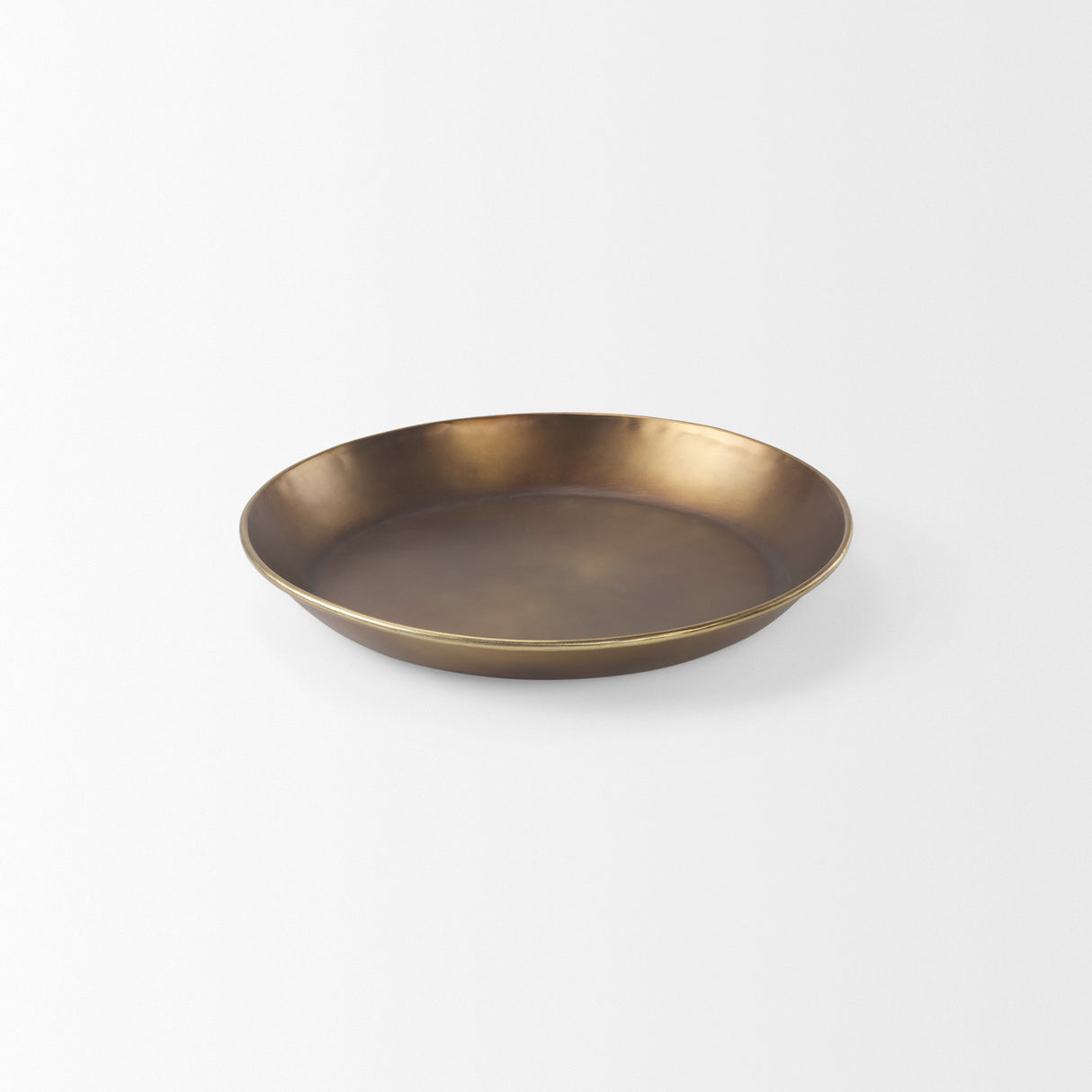 Eagan 16.0L x 16.0W x 1.5H Brass Aluminium Tray Small from Mercana - Luna Furniture