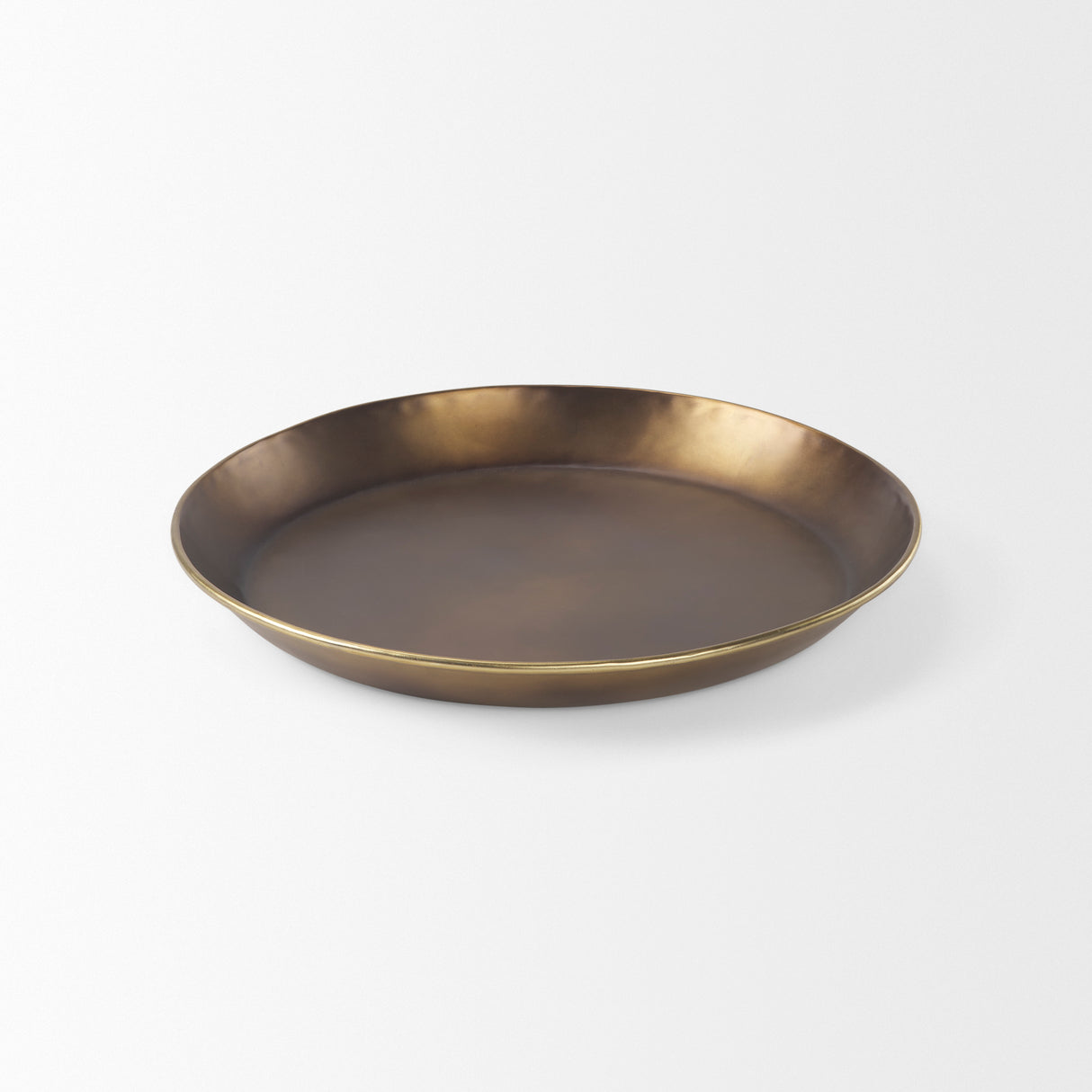 Eagan 20.0L x 20.0W x 1.8H Brass Aluminium Tray Medium from Mercana - Luna Furniture