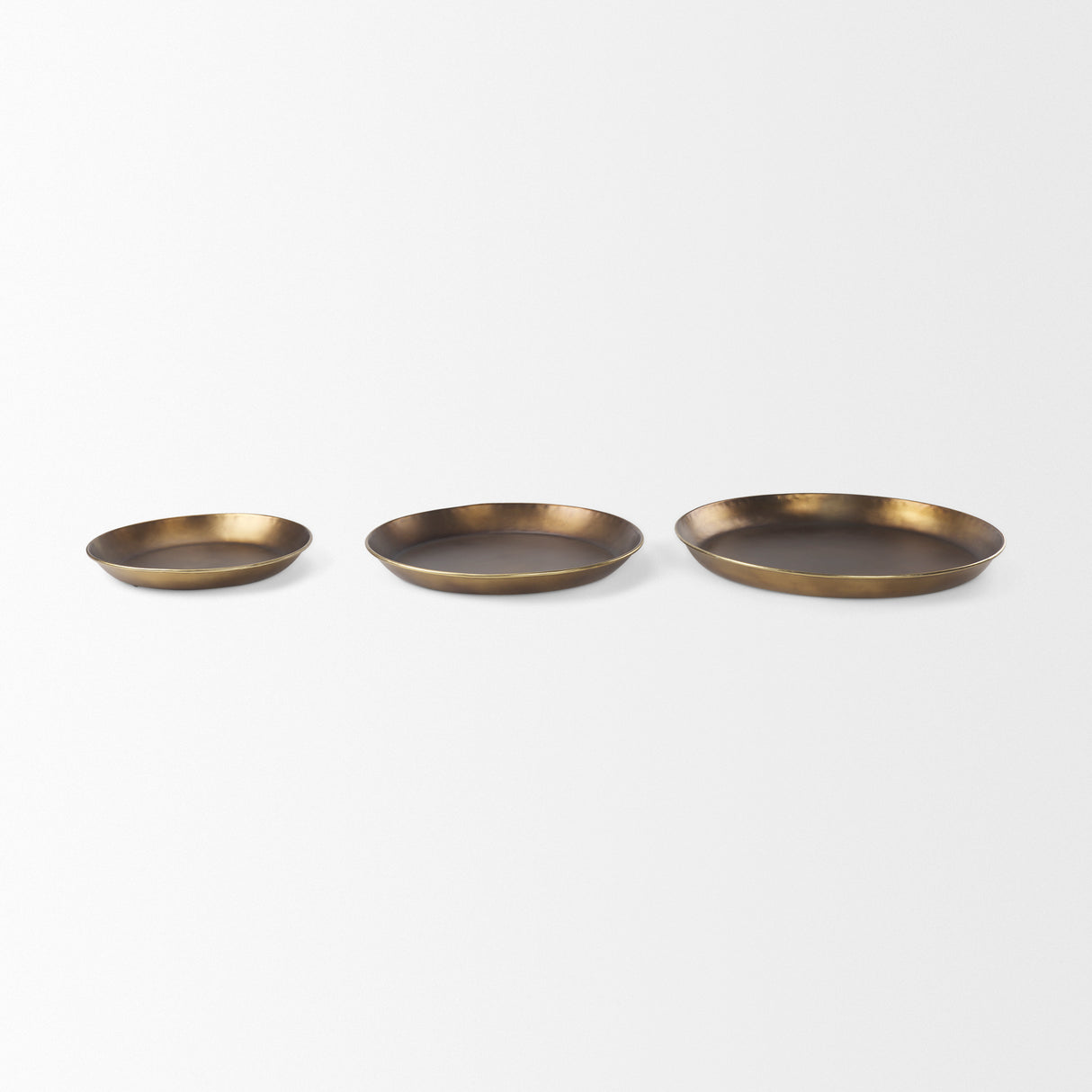 Eagan 20.0L x 20.0W x 1.8H Brass Aluminium Tray Medium from Mercana - Luna Furniture
