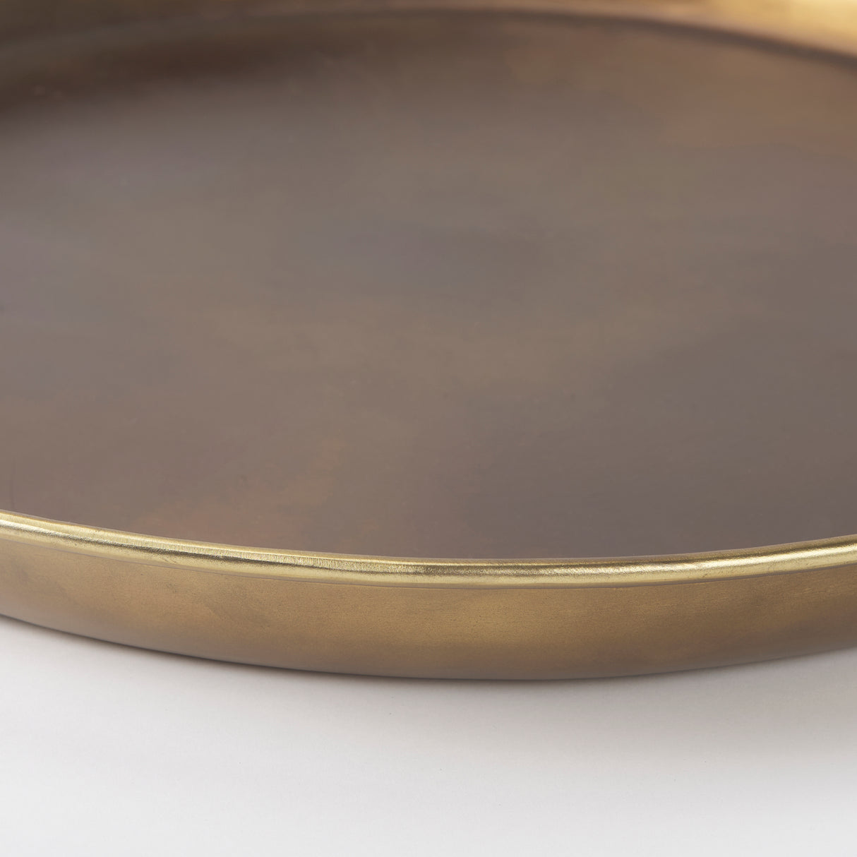 Eagan 24.0L x 24.0W x 2.0H Brass Aluminium Tray Large from Mercana - Luna Furniture