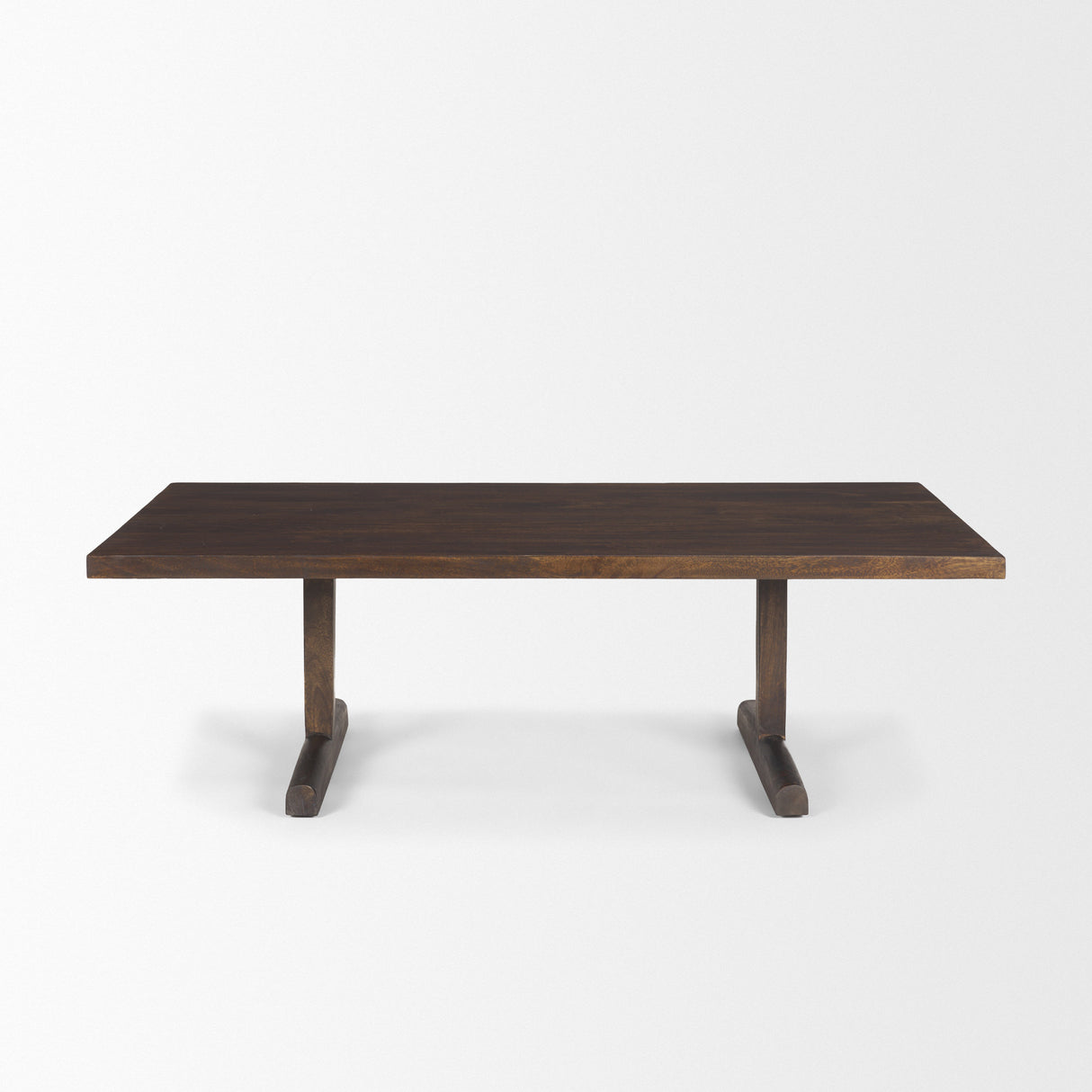 Viktor 55"L Dark Brown Solid Wood Coffee Table from Mercana - Luna Furniture