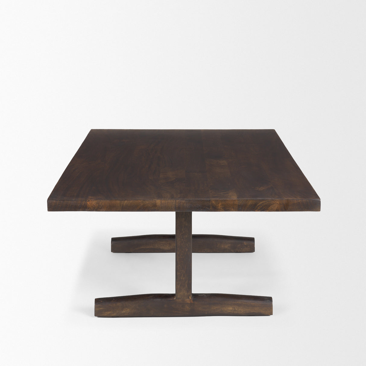 Viktor 55"L Dark Brown Solid Wood Coffee Table from Mercana - Luna Furniture