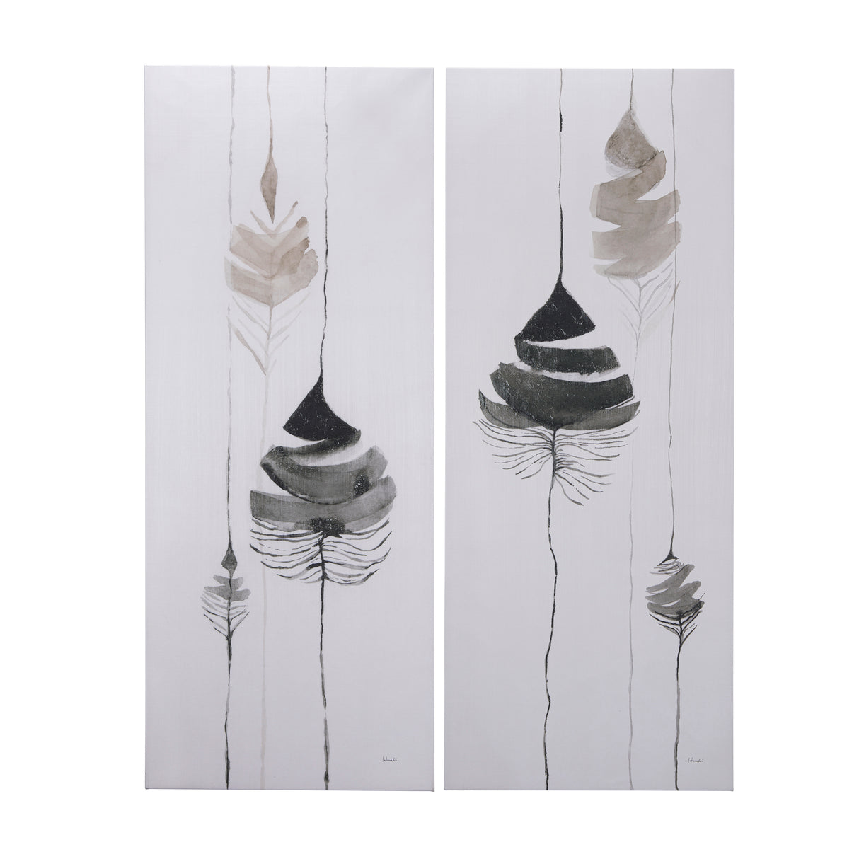 Rain of Leaf II by Mercana Studio a Hand Embellished Textured Canvas from Mercana - Luna Furniture