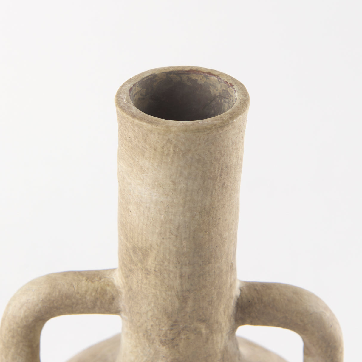 Zenni 6.1L x 6.1W x 12.0H Warm Beige Ceramic Vase from Mercana - Luna Furniture