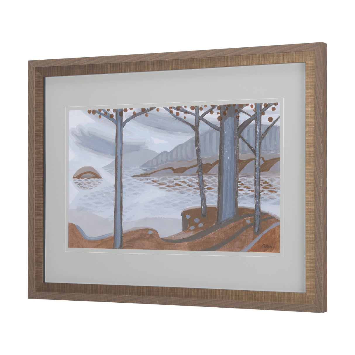 Windy Day by Mercana Studio a Hand Embellished Textured Framed Art Print Matted under Glass from Mercana - Luna Furniture