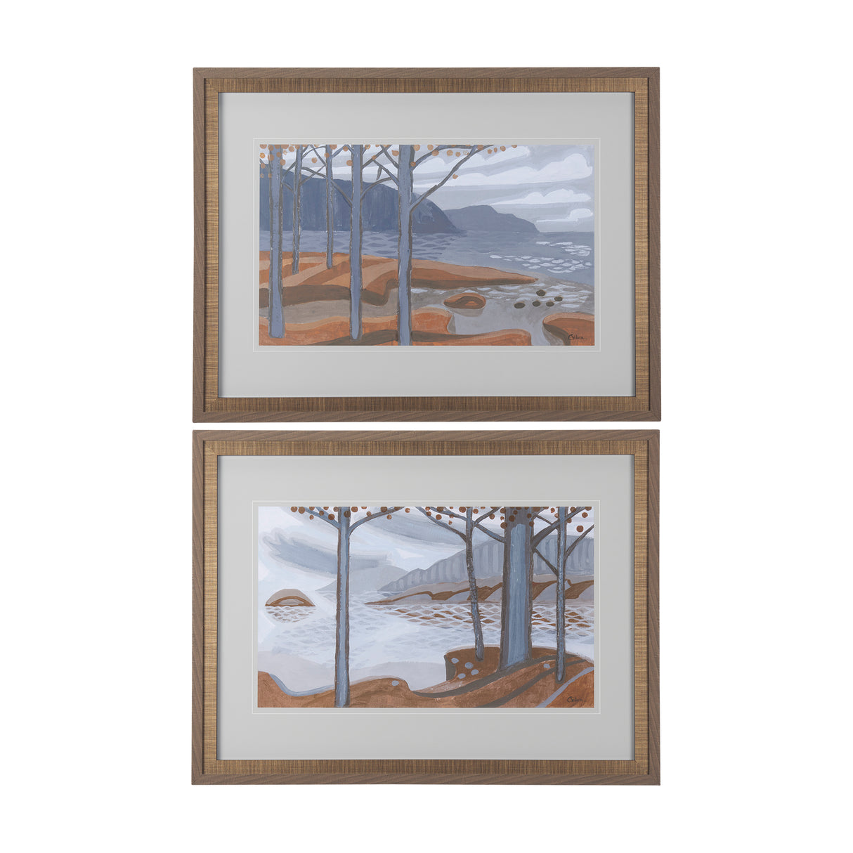 Windy Day by Mercana Studio a Hand Embellished Textured Framed Art Print Matted under Glass from Mercana - Luna Furniture