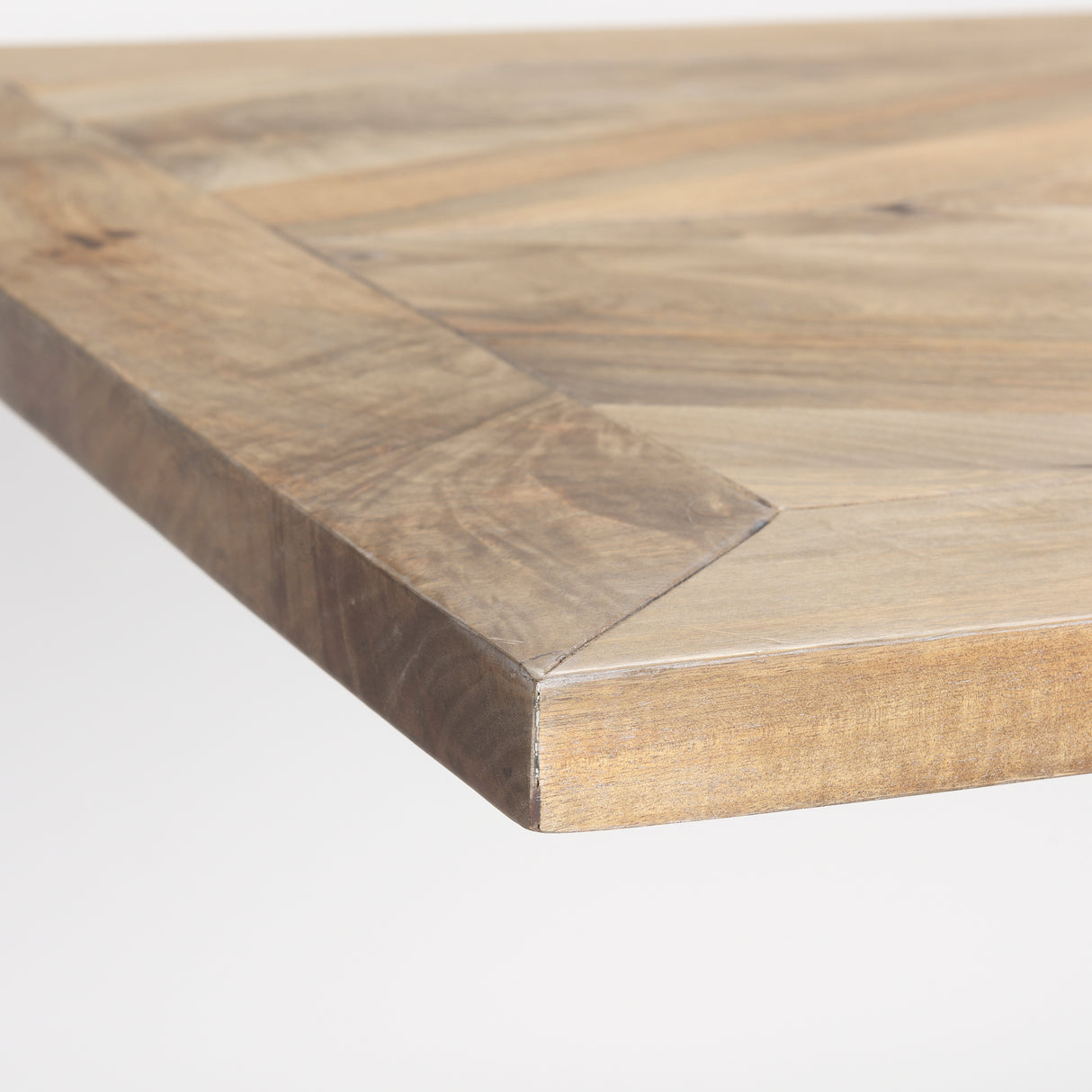 Maxton Light Brown Wood w/ Dark Gunmetal Iron Metal Dining Table from Mercana - Luna Furniture