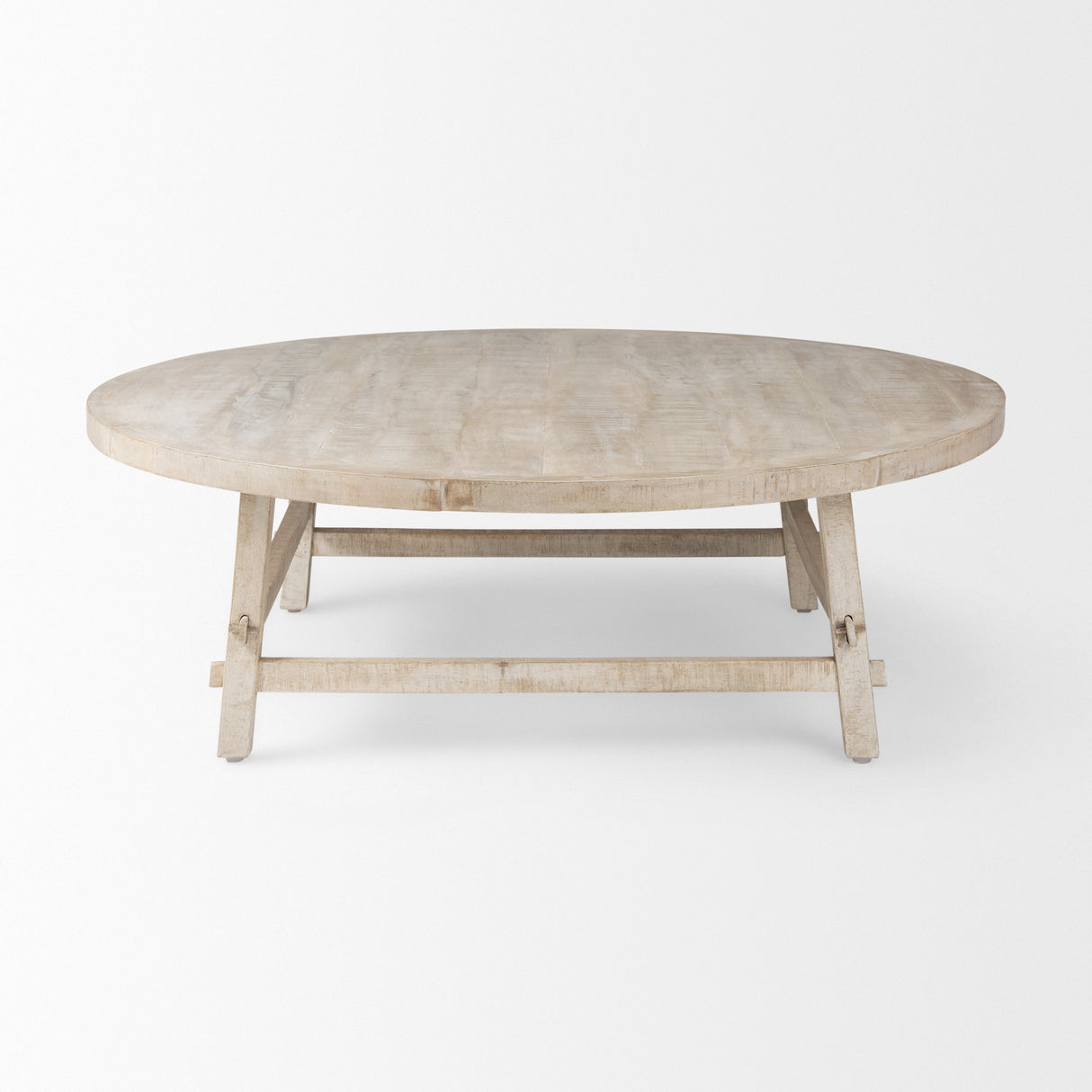Rosie 48.0L x 48.0W x 16.0H Round Blonde Wood Coffee Table from Mercana - Luna Furniture