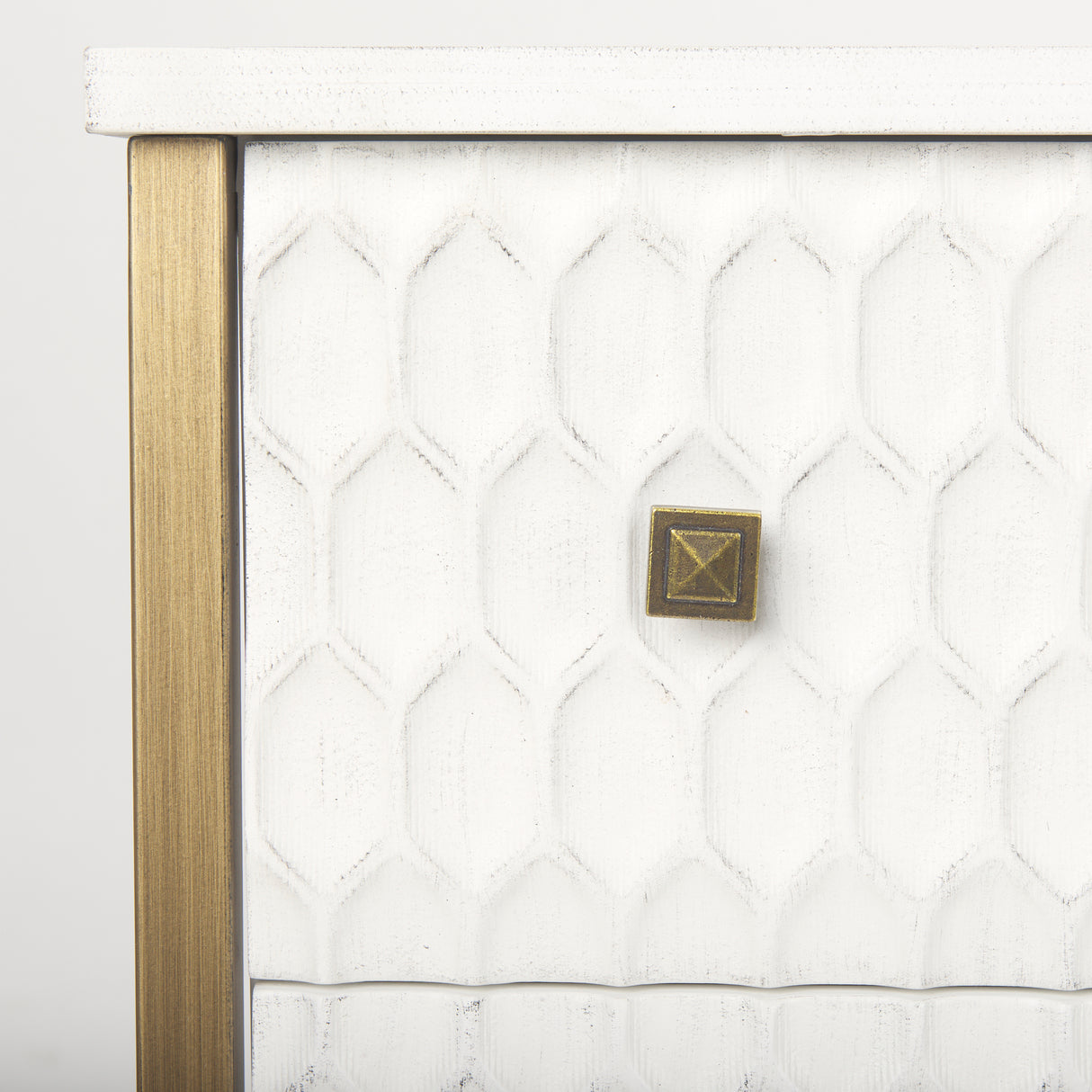 Savannah White Fir Veneer w/ Gold Metal Accents 6-Drawer Sideboard from Mercana - Luna Furniture