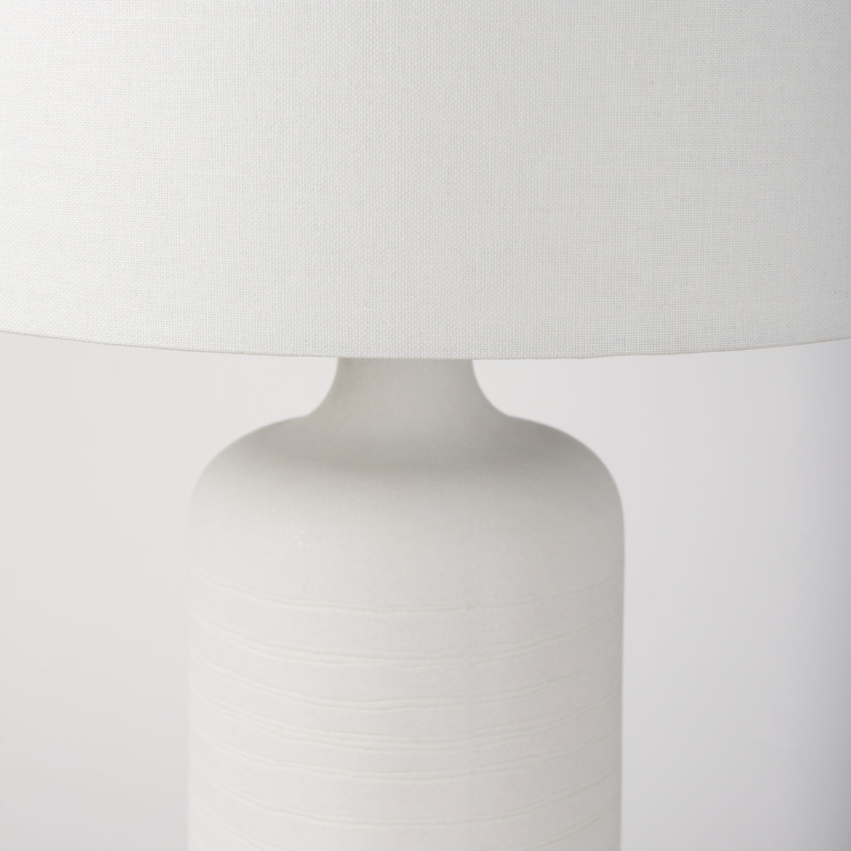 Melanie 17.0L x 17.0W x 30.5H White Shade W/White Base Table Lamp from Mercana - Luna Furniture