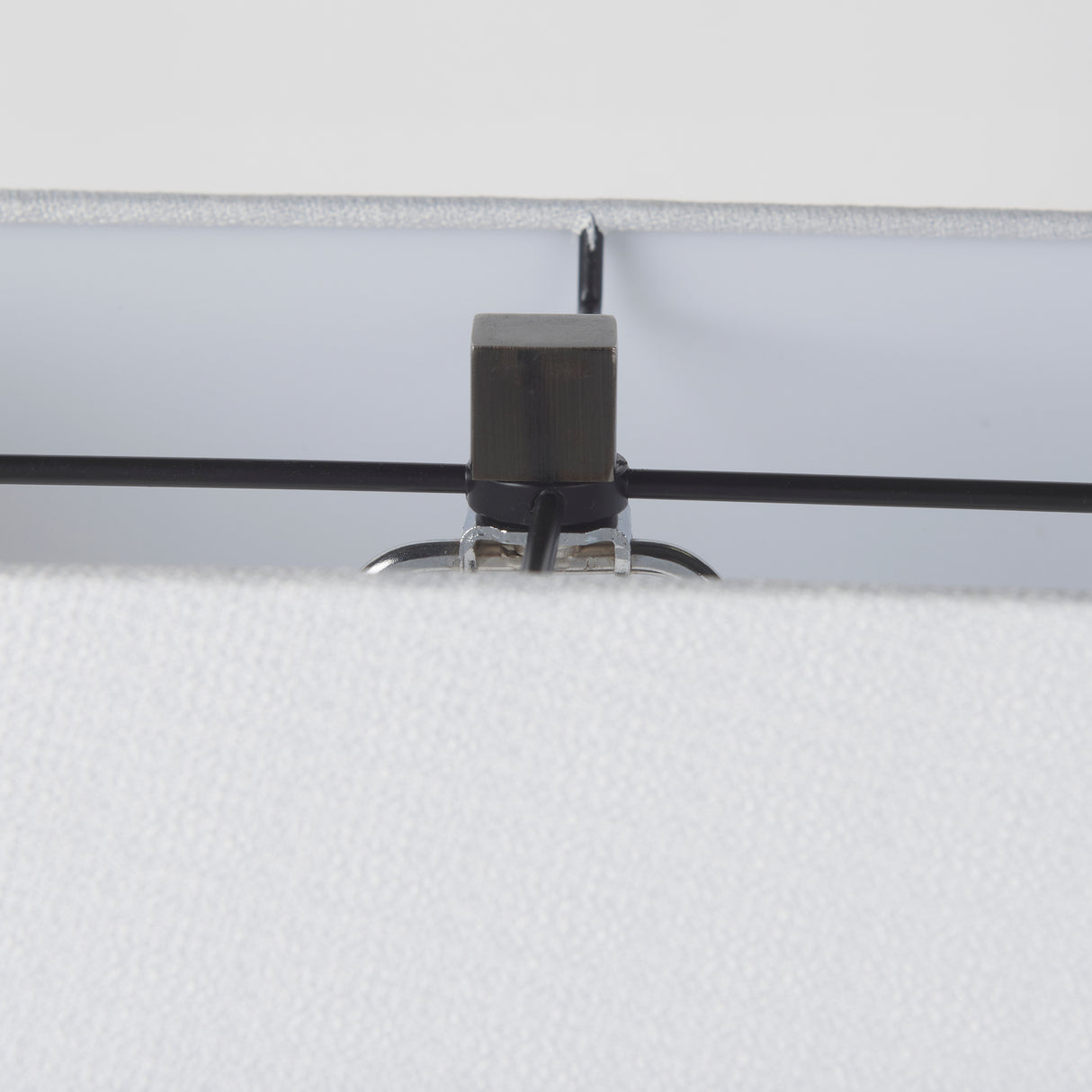 Peyton 14.0L x 9.0W x 26.2H Black Metal W/Marble Cube and White Shade Table Lamp from Mercana - Luna Furniture