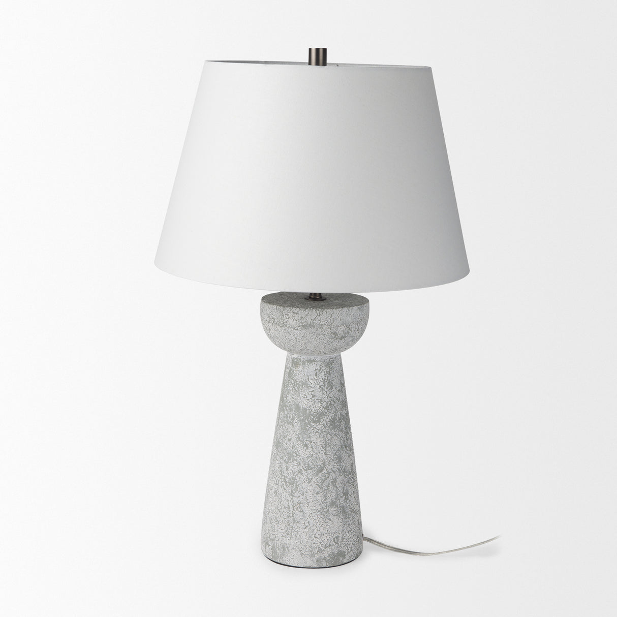 Julia 16.0L x 16.0W x 27.0H Gray Antique Painted Cement Table Lamp from Mercana - Luna Furniture