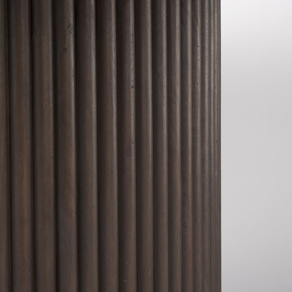 Terra 60L x 60W x 30H Dark Brown Wood Round Fluted Dining Table from Mercana - Luna Furniture