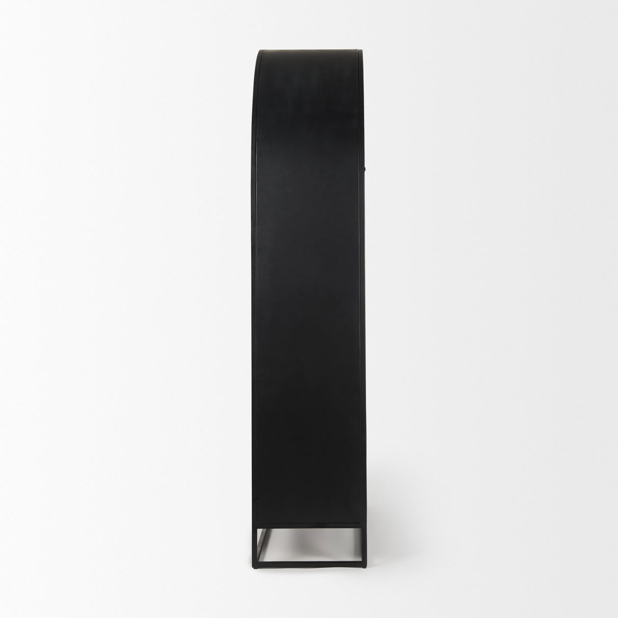 Sloan 47.5W x 85.5H Black Wood W/Black Metal Frame Arch Cabinet from Mercana - Luna Furniture