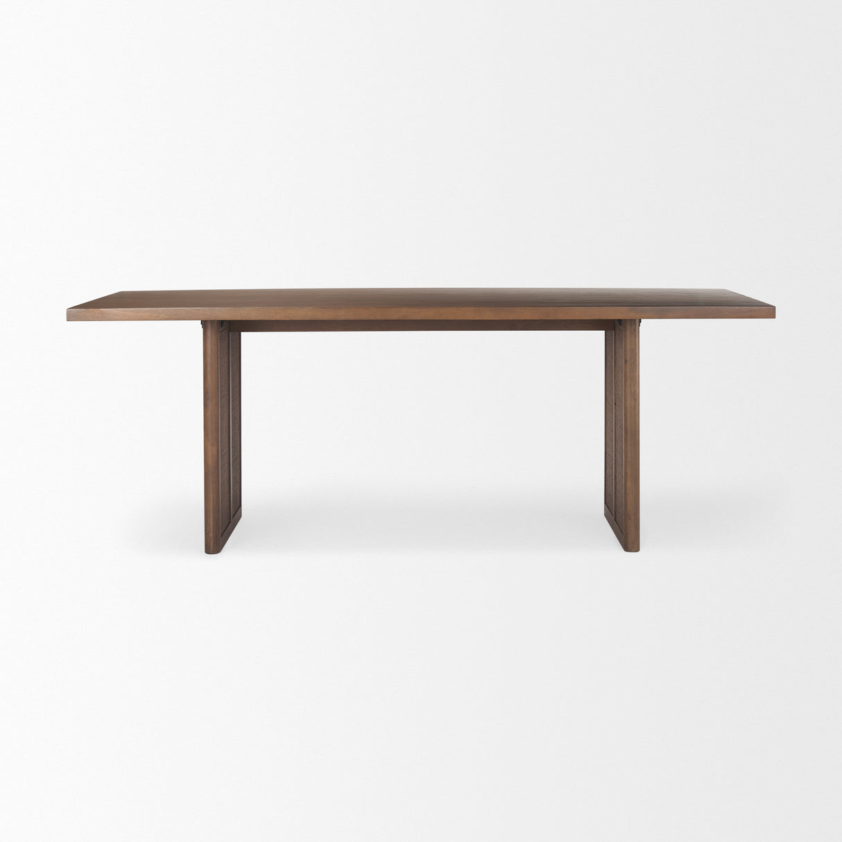 Grier 84" Medium Brown Wood w/ Cane Dining Table from Mercana - Luna Furniture