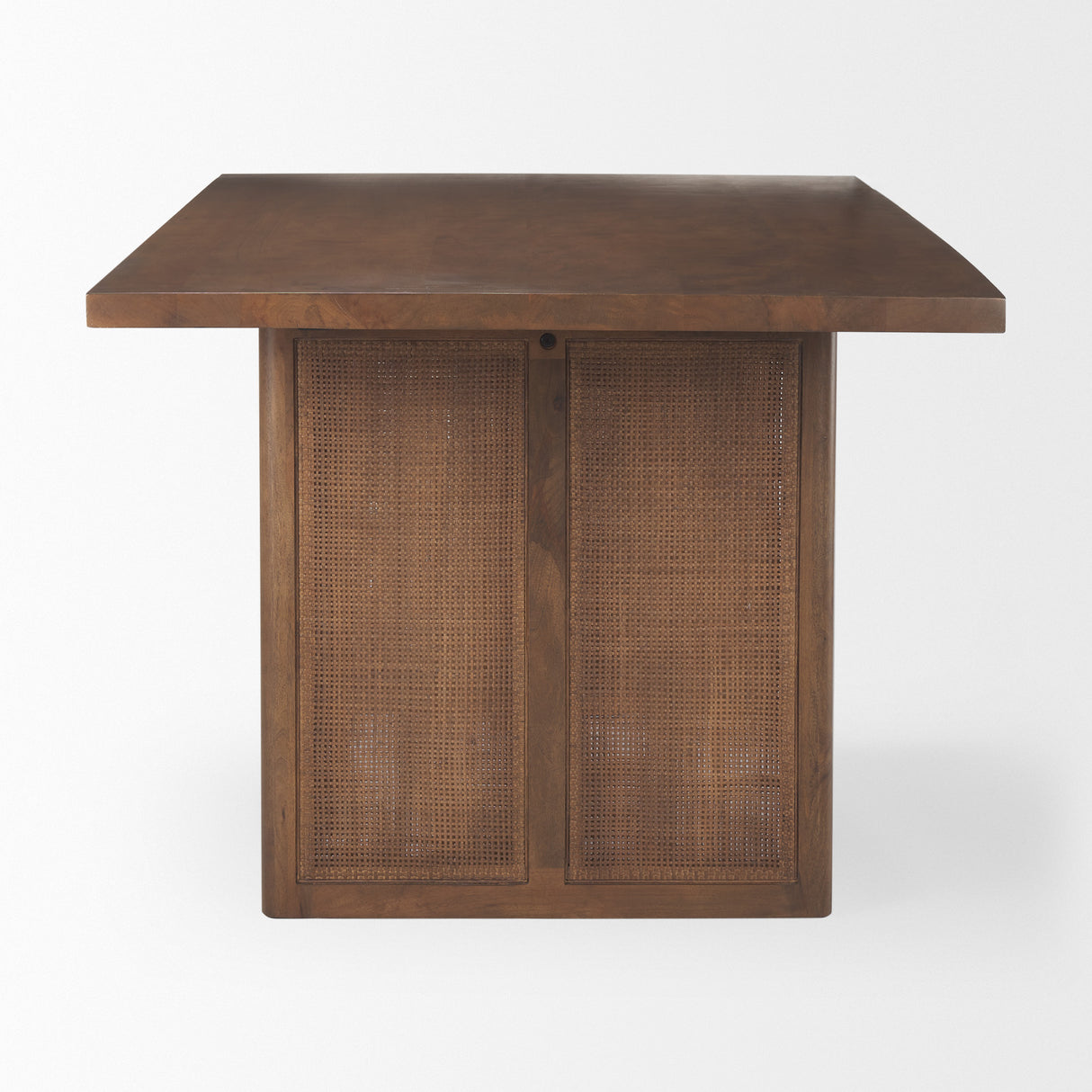 Grier 84" Medium Brown Wood w/ Cane Dining Table from Mercana - Luna Furniture