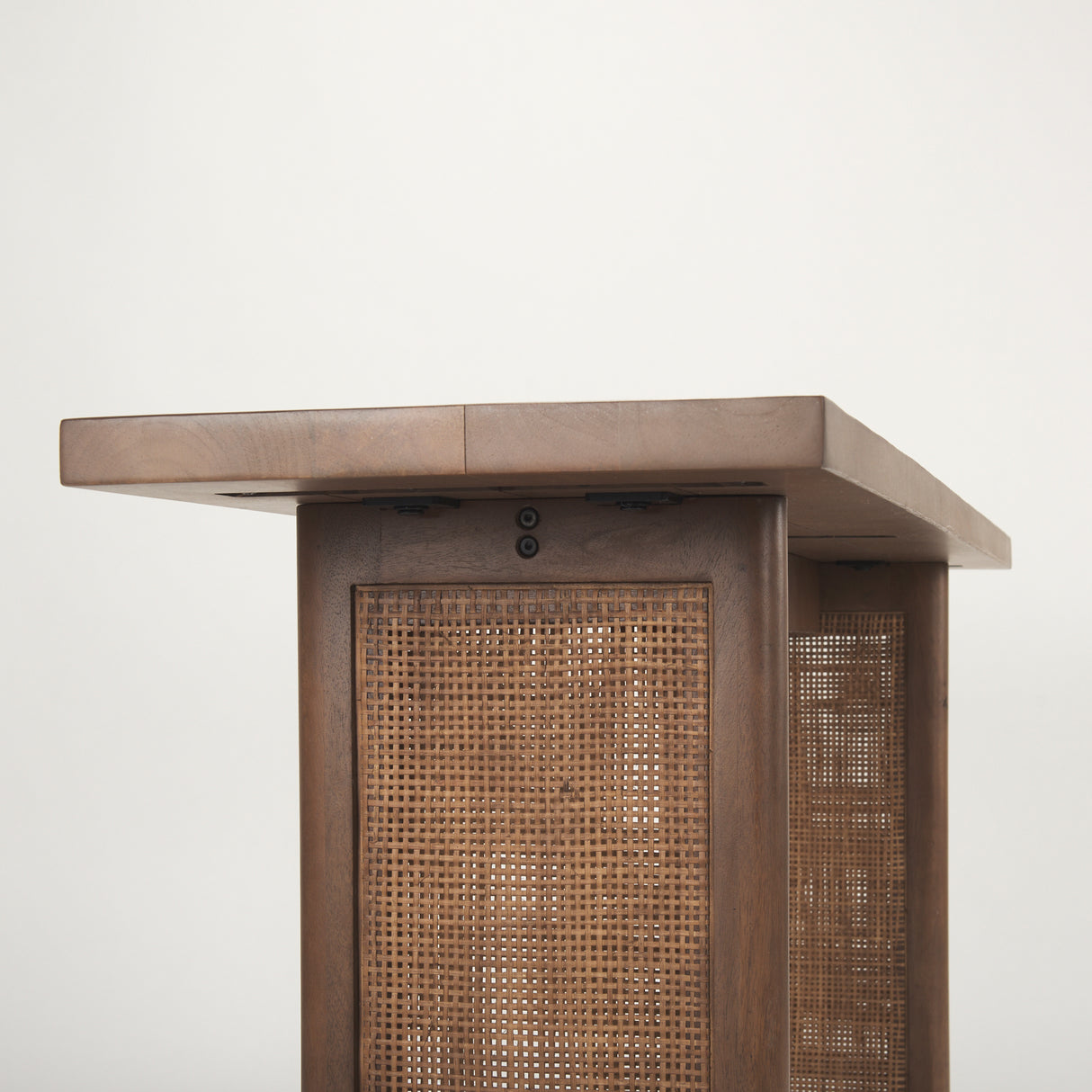 Grier 65" Medium Brown Solid Wood w/ Cane Console Table from Mercana - Luna Furniture