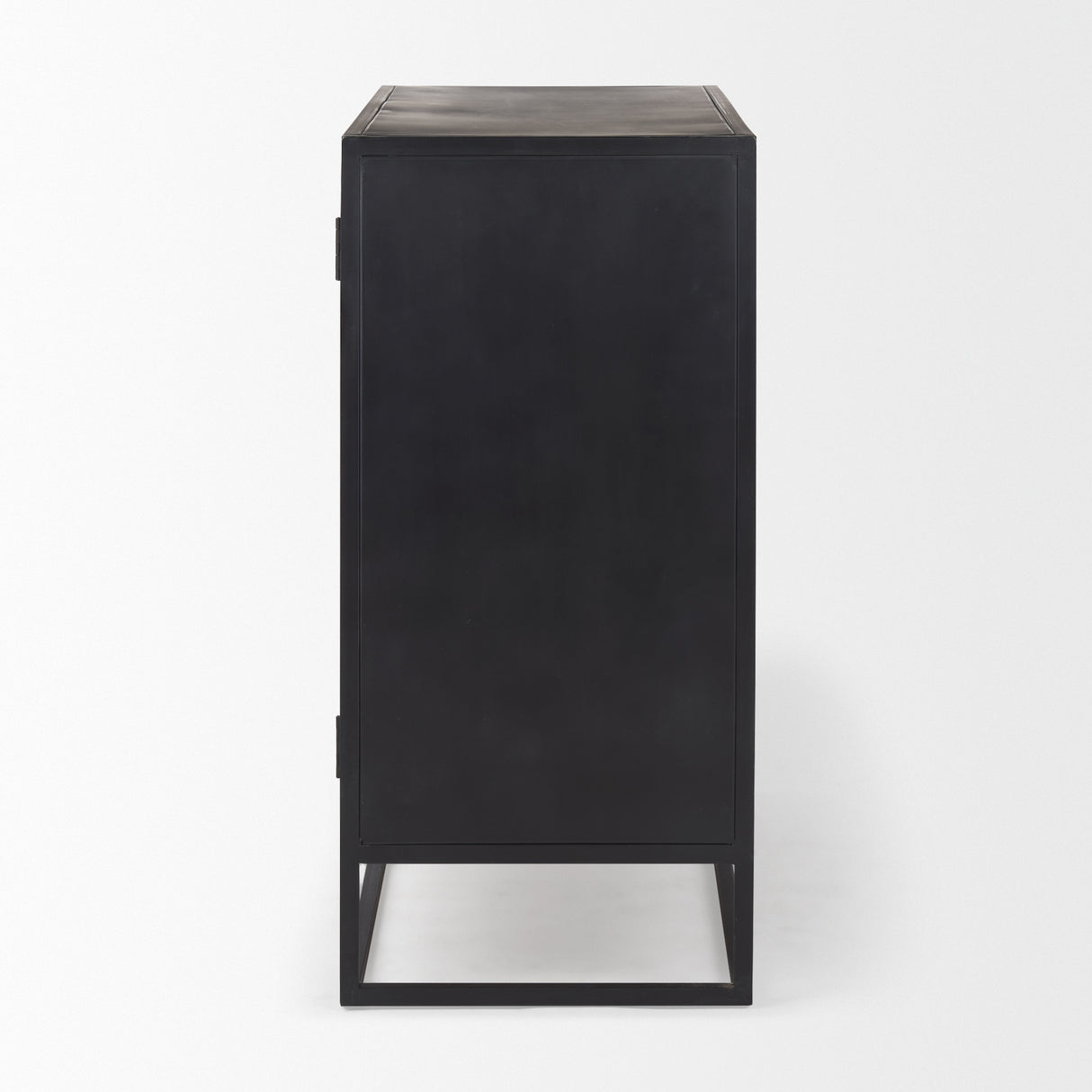 Sloan 40.0W Black Wood W/Black Metal Frame Accent Cabinet from Mercana - Luna Furniture
