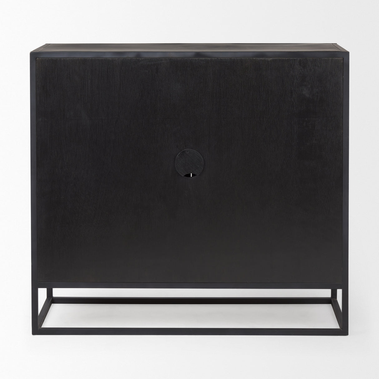 Sloan 40.0W Black Wood W/Black Metal Frame Accent Cabinet from Mercana - Luna Furniture