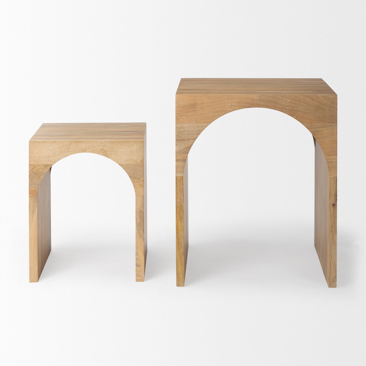 Chloe 20.0L x 20.0W x 24.0H Set of 2 Cottage Wood Nesting Accent Tables from Mercana - Luna Furniture