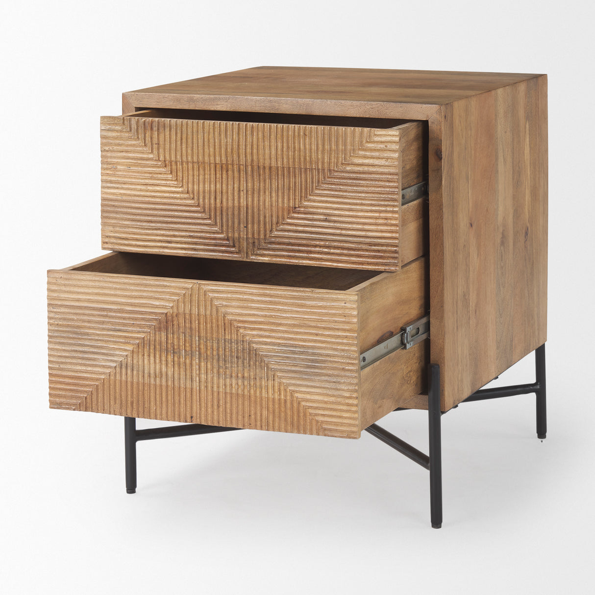 Cairo 22.0L x 22.0W x 26.0H Wood 2 Drawer Accent table from Mercana - Luna Furniture