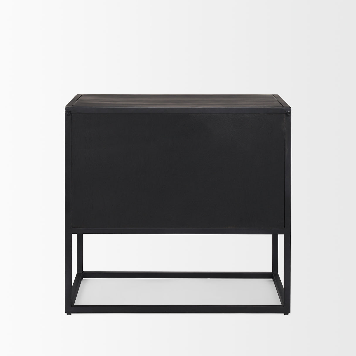 Sloan Black Wood W/Black Metal Frame Side Table from Mercana - Luna Furniture