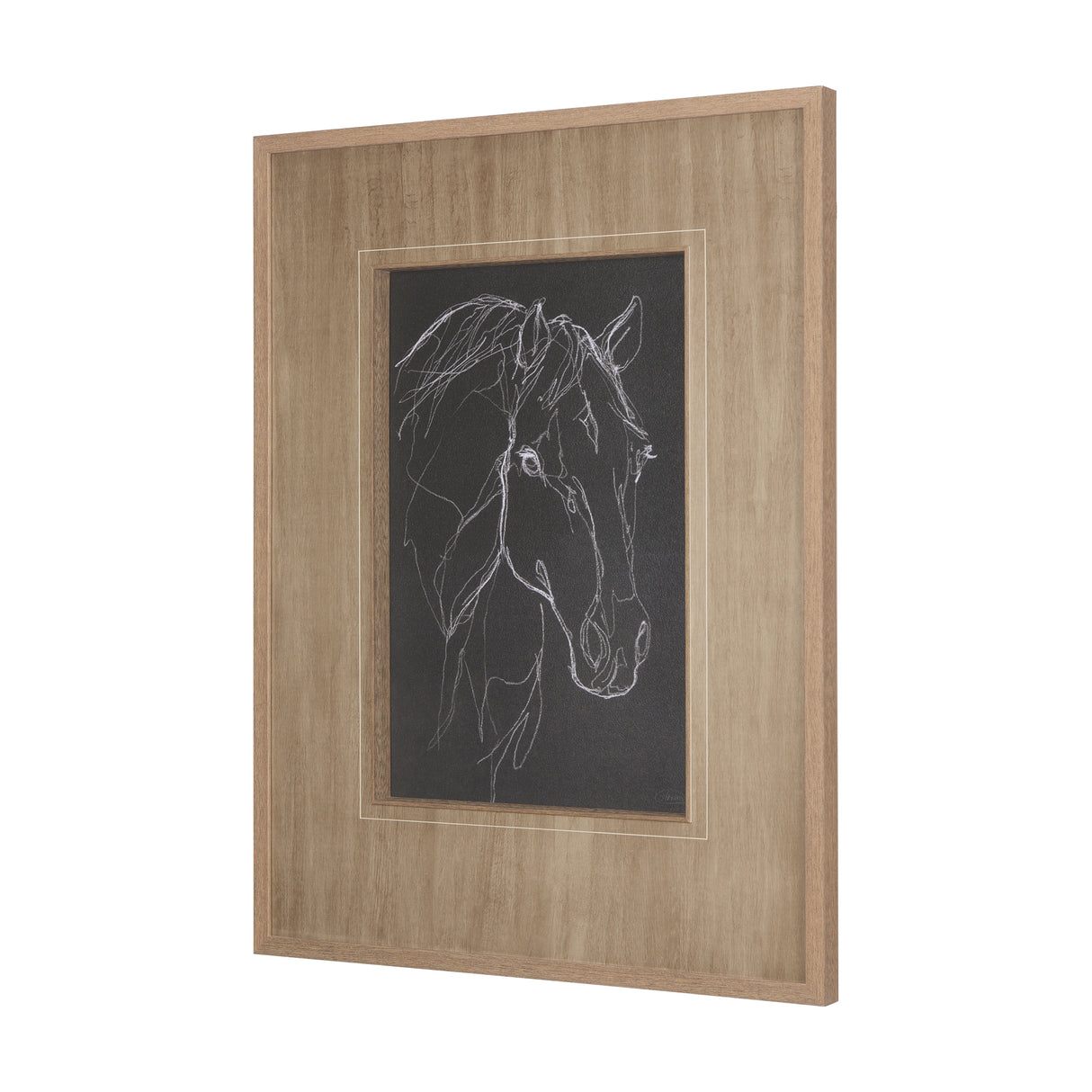 Thoroughbred Dark III by Mercana Studio Hand Embellished Textured Framed Art Print Matted under Glas from Mercana - Luna Furniture